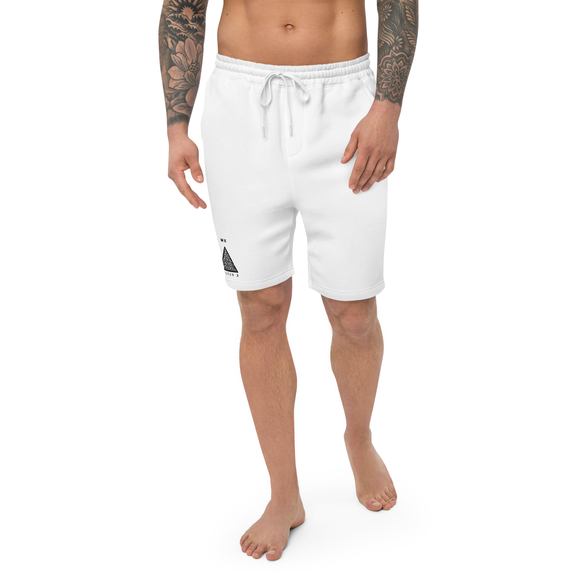 mens-fleece-shorts-white-front-658957d6603a3.png