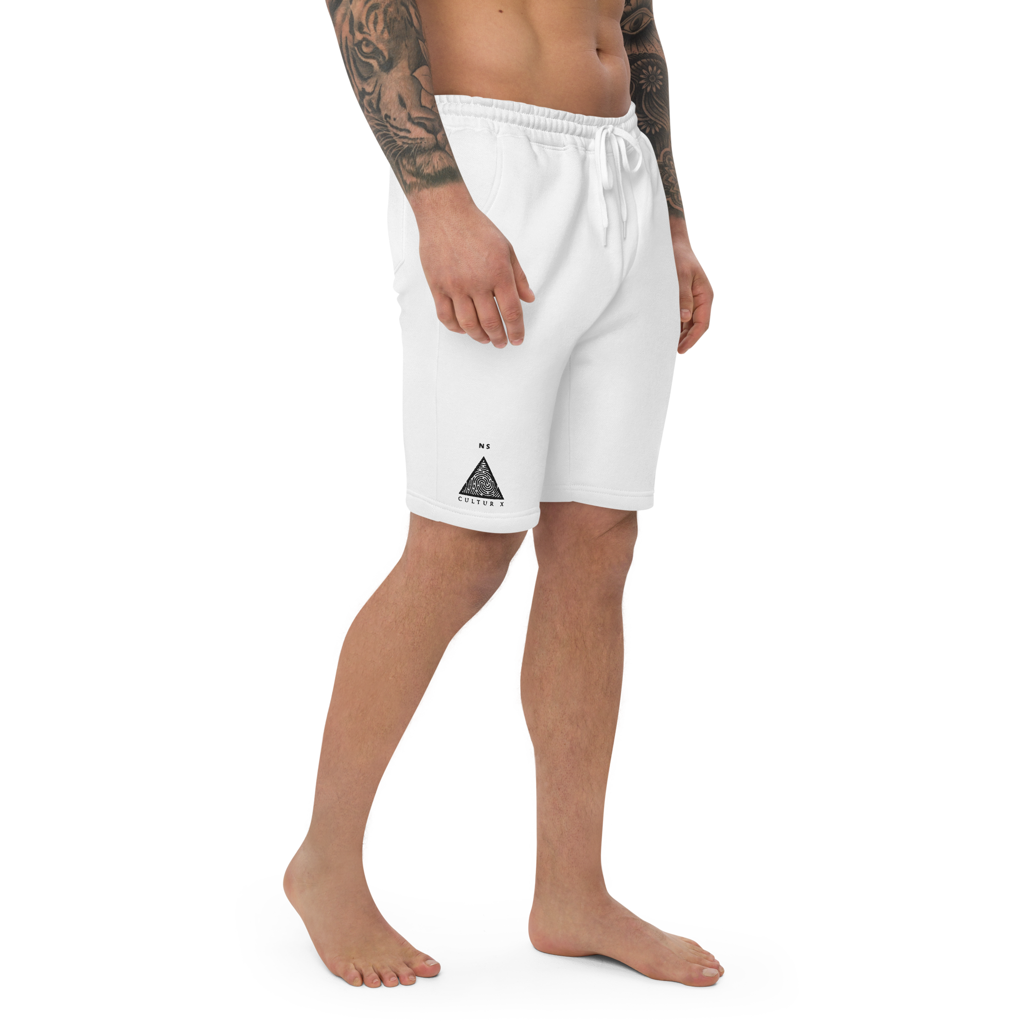 mens-fleece-shorts-white-right-front-659f0a0c1bb63.png