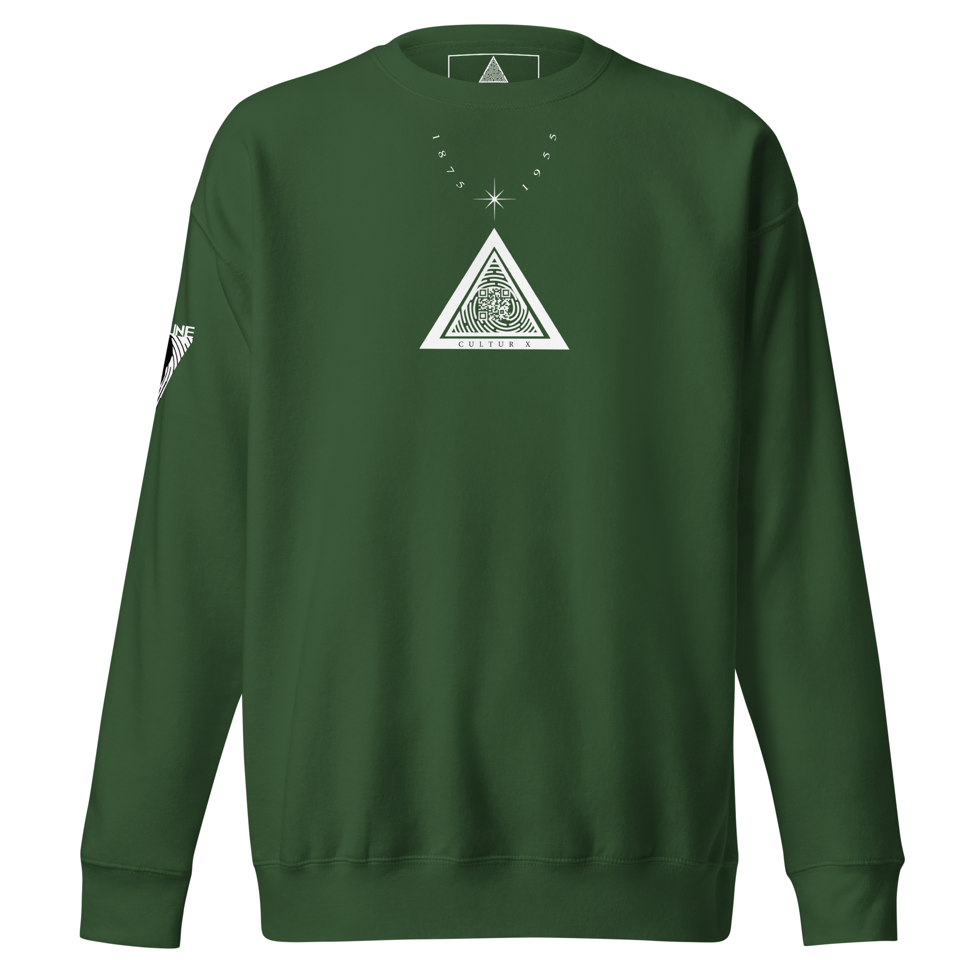 unisex-premium-sweatshirt-forest-green-front-65a79b1758c89.png