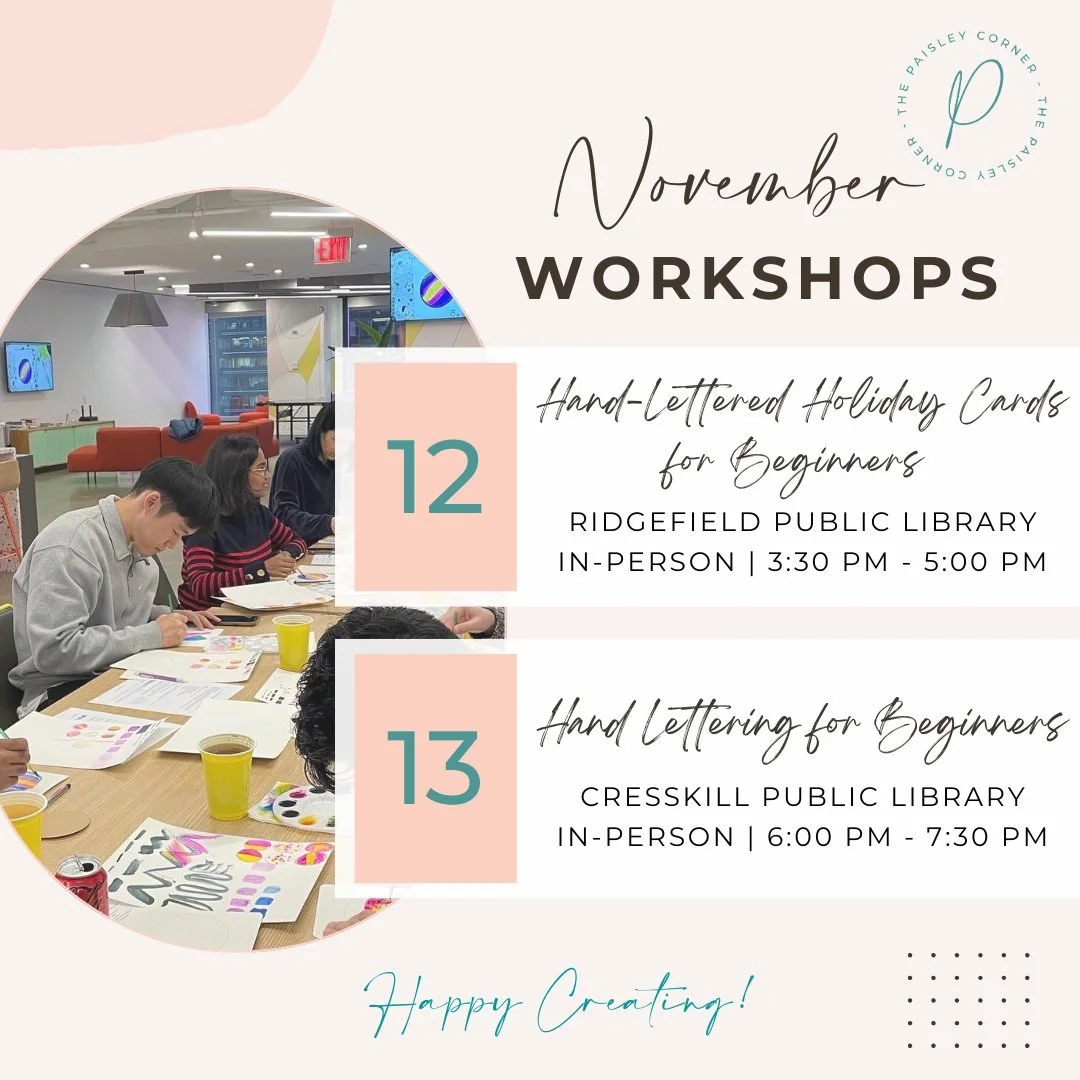 Happy November! 🦃

I&rsquo;m wrapping up the year with my last few creative workshops before taking a little break, and you&rsquo;re invited! 🎨💌 Whether you&rsquo;re picking up a brush for the first time or just want to unwind with some seasonal a
