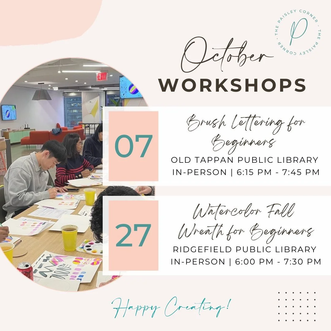 I&rsquo;m so excited to gather with our creative community again this month! 🌟

Join me for cozy evenings of learning, painting, and lettering&mdash;perfect for beginners or anyone who just loves to create.

Here&rsquo;s what&rsquo;s coming up:
🖋 1