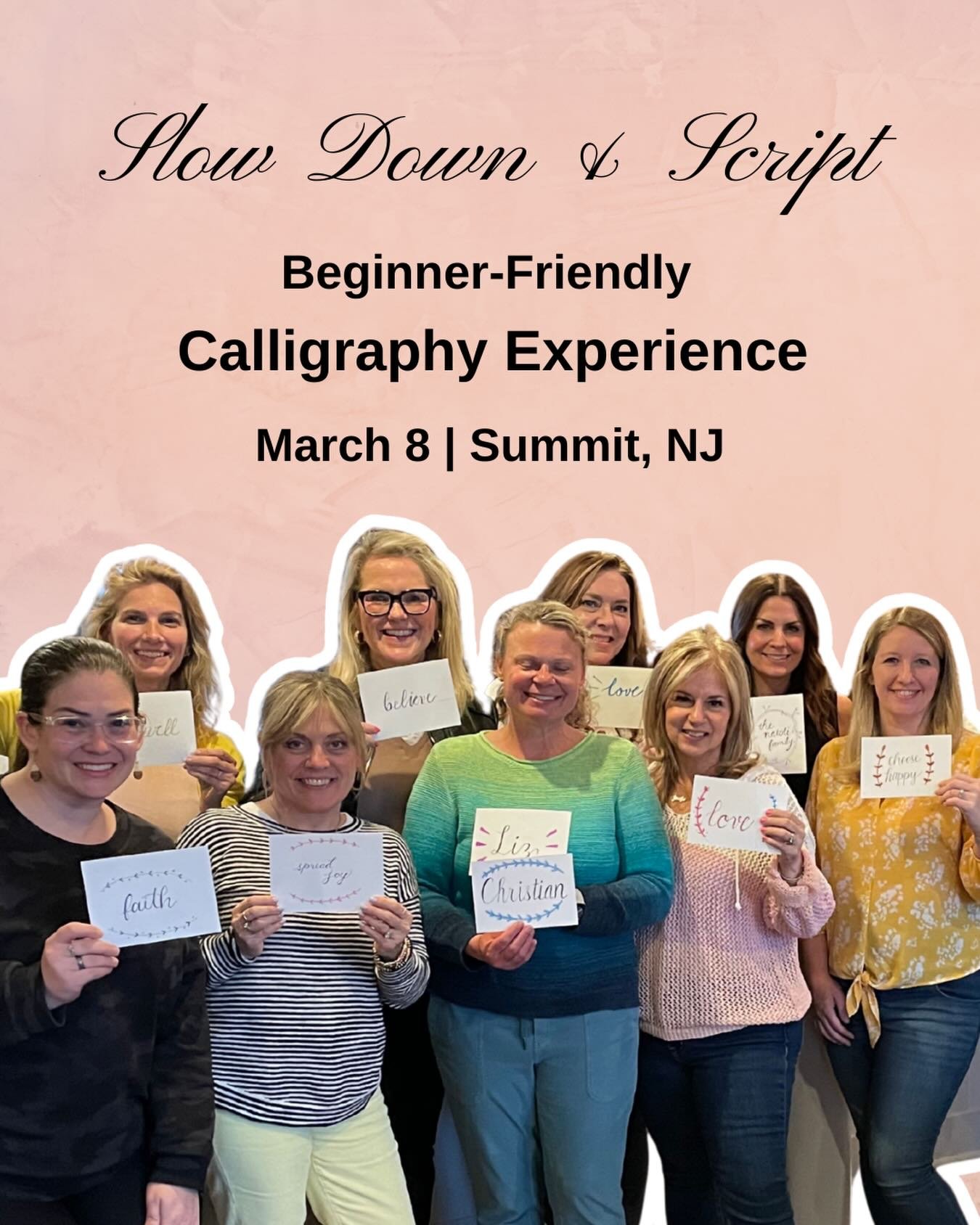 Most women who walk into my calligraphy workshops say, &ldquo;I&rsquo;m not creative.&rdquo; &ldquo;My handwriting isn&rsquo;t good enough.&rdquo; 
And then they surprise themselves 💛 
You don&rsquo;t need perfect handwriting. You don&rsquo;t need e