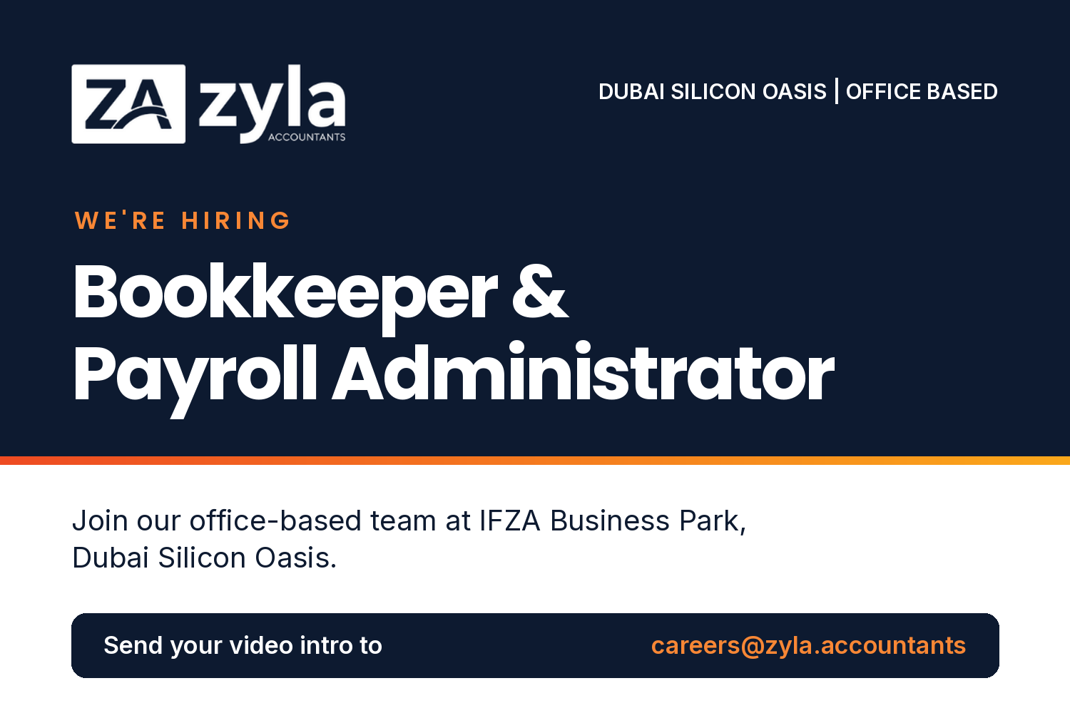 We're Hiring a Bookkeeper &amp; Payroll Administrator in Dubai