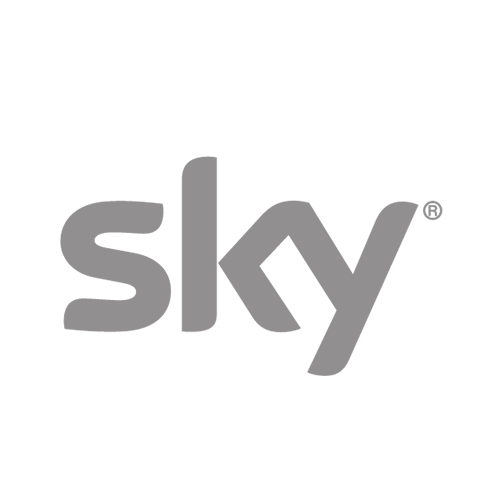 The logo of Sky, a company or brand, in gray text.