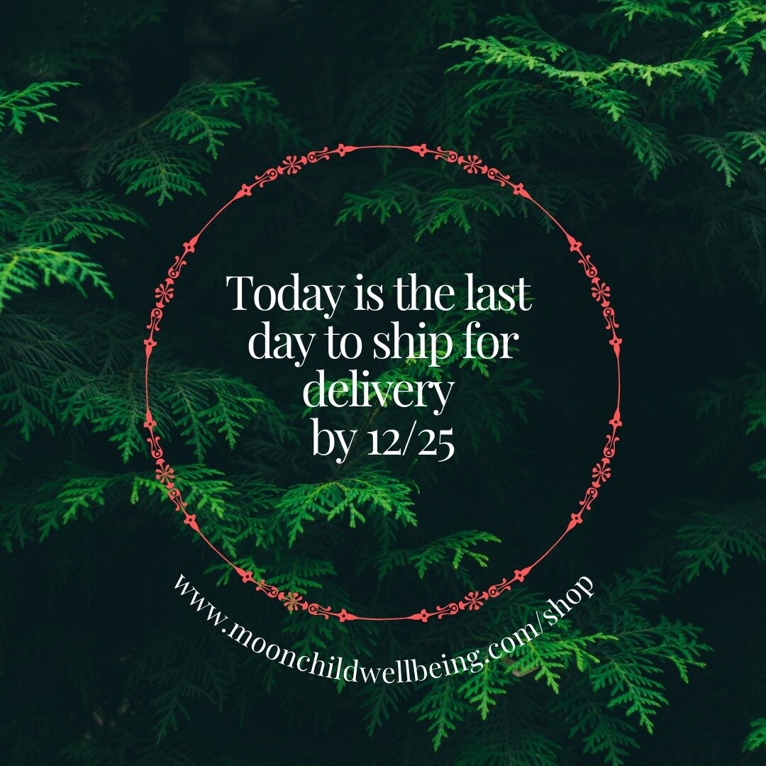 Hey hey, just a friendly reminder that today is the last day to place your holiday orders if you'd like delivery by 12/25. 

#holidays2022 #shippingdeadline #friendlyreminder #giftgiving #herbalmedicine #clinicalherbalism #shopsmallshoplocal