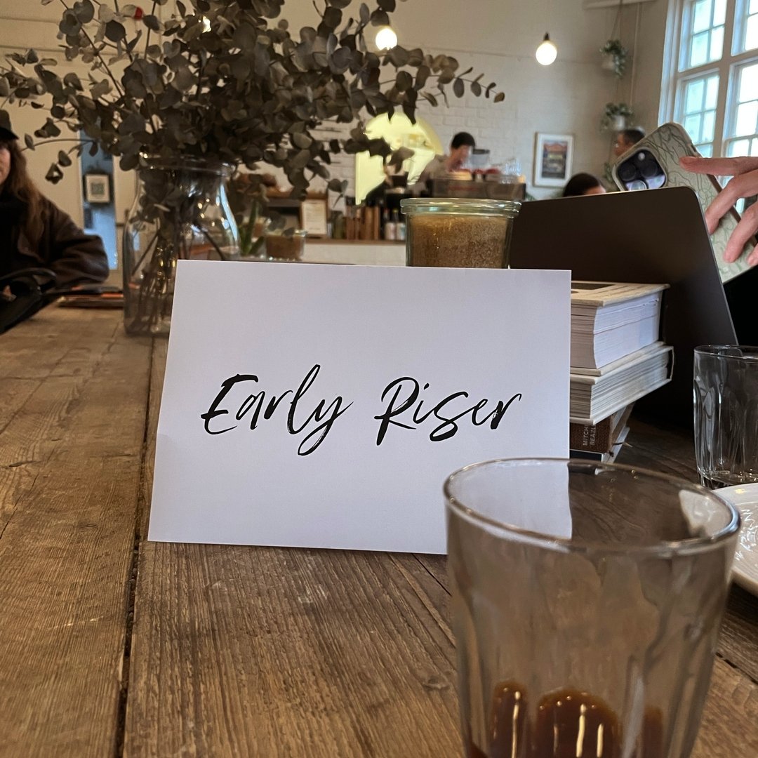 Early Riser Breakfast Meet-up is back!
.
Wednesday 1st May
08:30 - 09:30
(booking link in bio)
.
Meet at Back to Ours coffee shop -
(look for the Early Risers sign)
.
Come and share ideas, challenges and inspiration before your working day.
.
(Parent