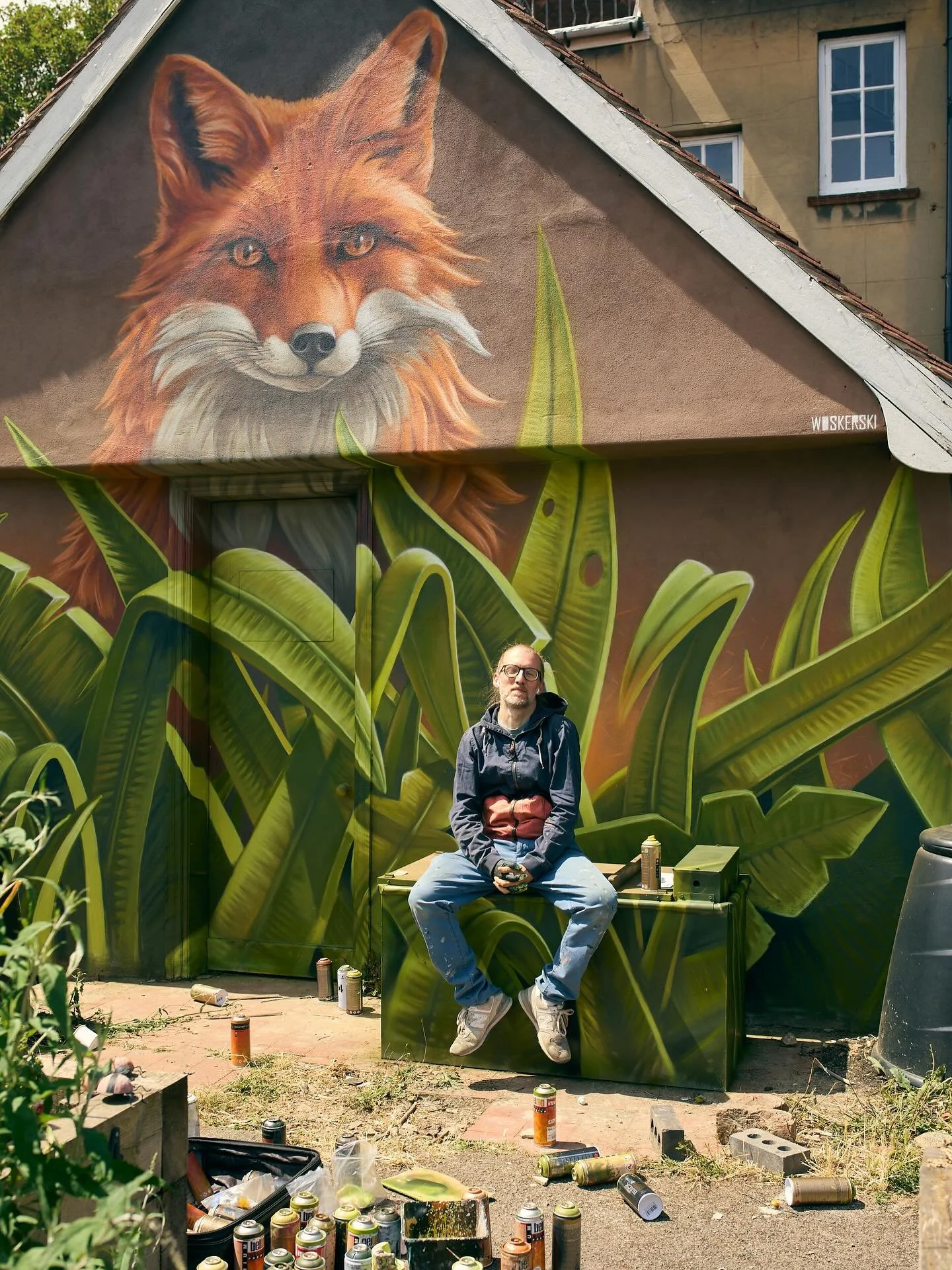 Has anyone seen &lsquo;The Local&rsquo;?
.
A stunning new mural which has been created by local artist @woskerski in collaboration with @woodstreetwalls 
.
We needed to repair a wall and what better way to do it&hellip; thank you Dawid (Woskerski) we