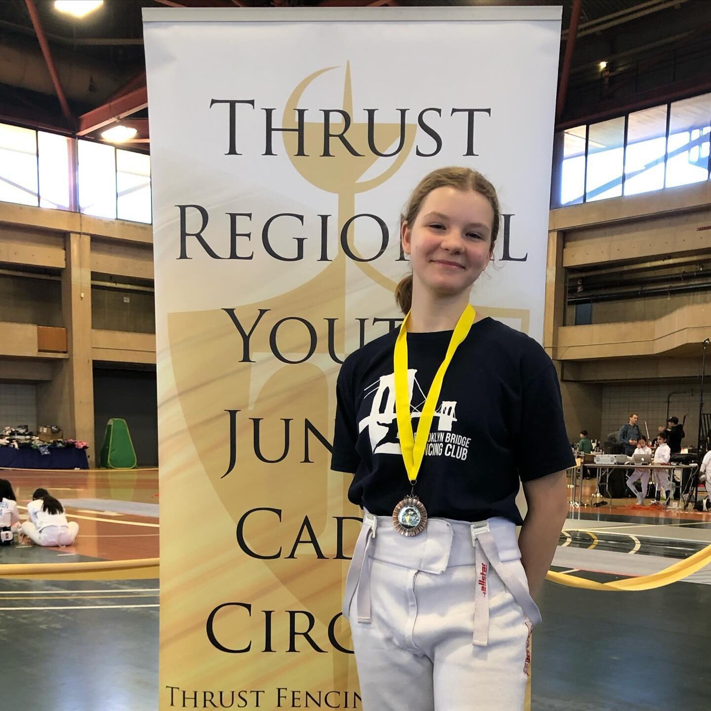 Congratulations to Ana on her Bronze Medal in Cadet Women&rsquo;s Foil and her Top-8 finish in Y14 Women&rsquo;s Foil and congratulations to Mia on her Top-8 finish in Y10 Women&rsquo;s Foil at the Winter Thrust RYC/RJCC! Ana also earned her C24!