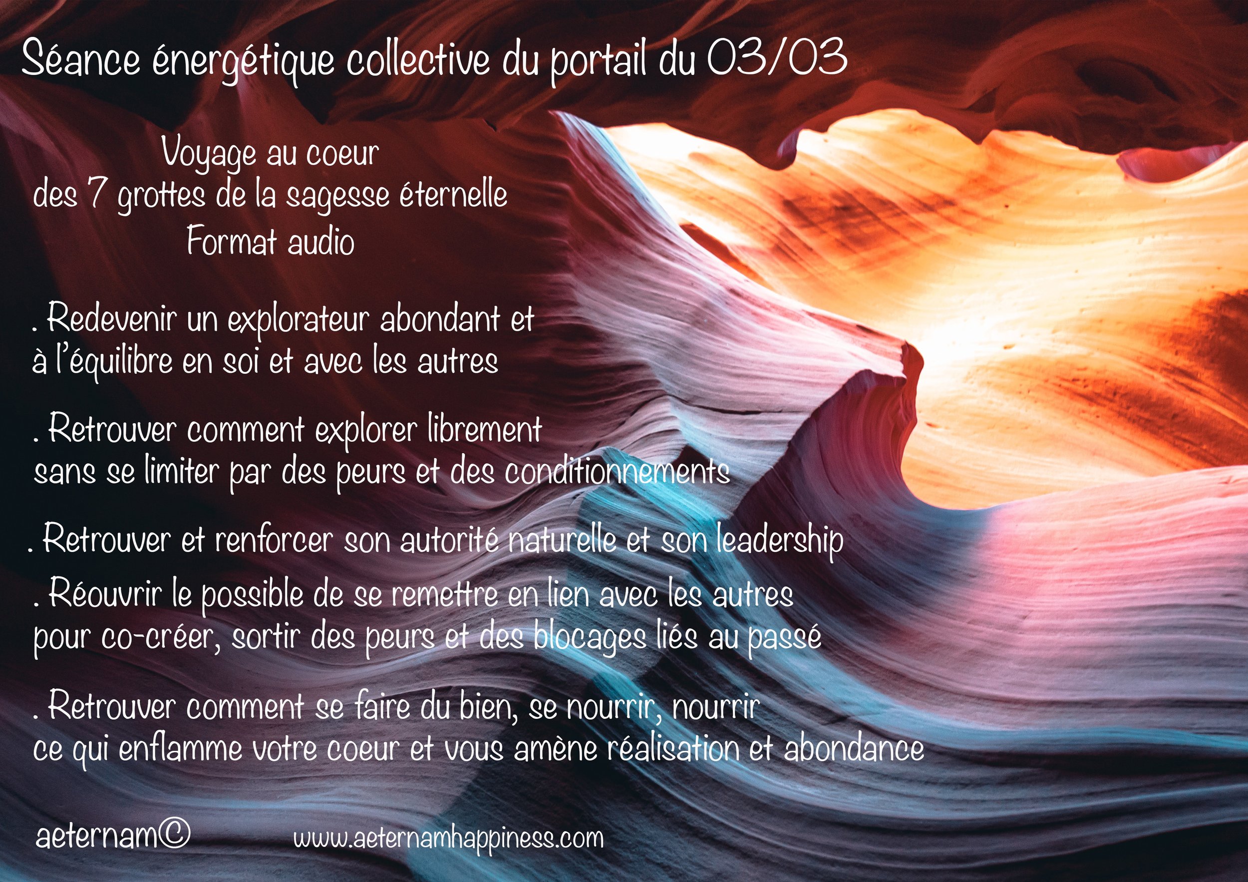 Audio séance collective portail 03/03, les 7 grottes de la sagesse éternelle