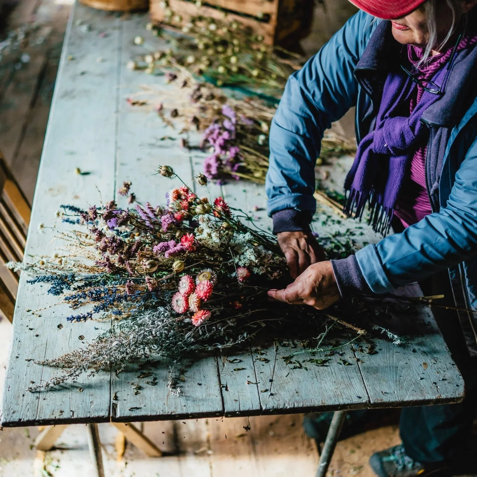 Herb & Dried Flower Bouquet at Forest Glen Herb Farm