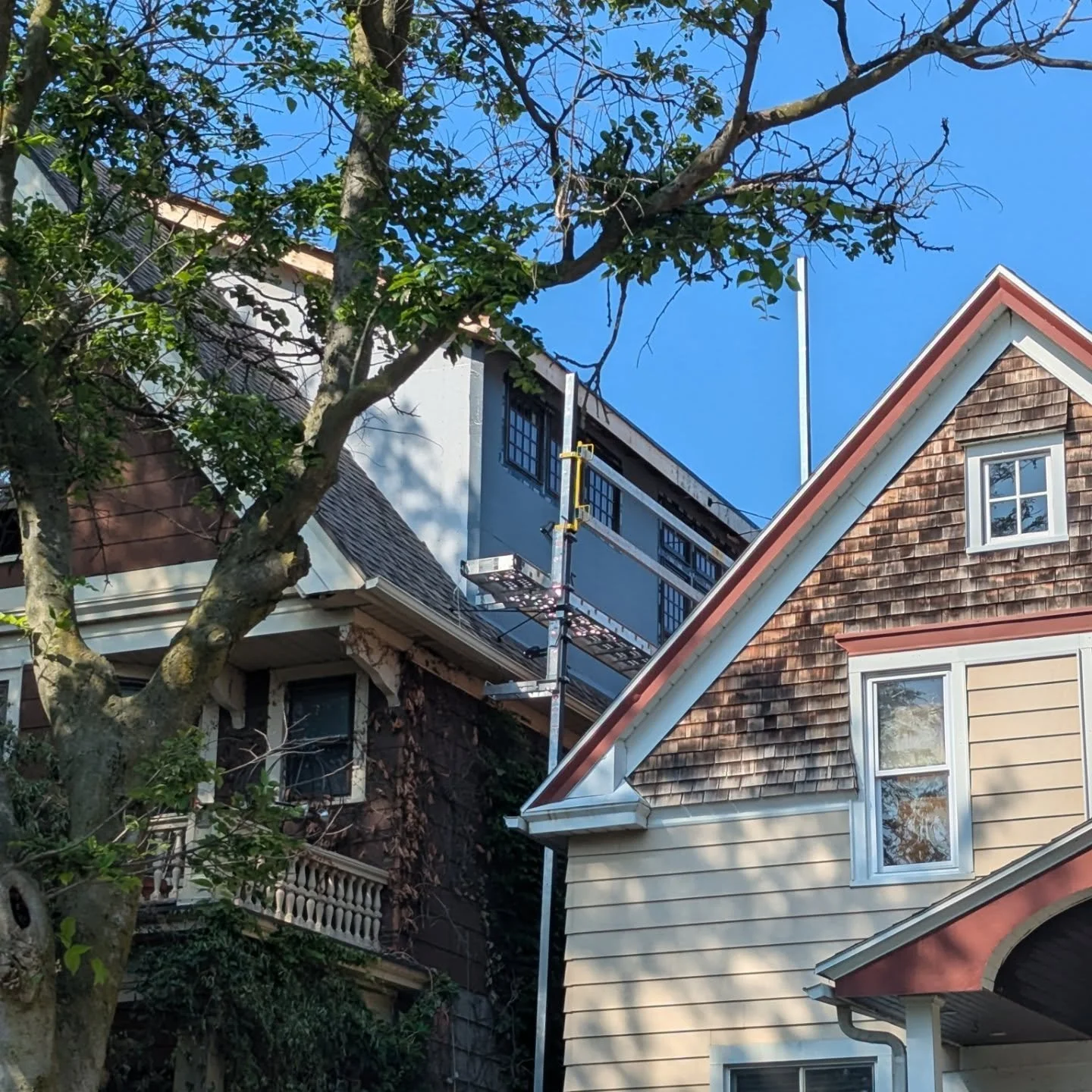 The Dormer addition we designed in Bay View is under way.

#exteriordesign #exterior #dormerwindow #dormers #additiondesign #addition #dormeraddition #architecturefirm #lexdesigngroupllc #lexdesigngroup #homeaddition #designdetails #architecure #arch