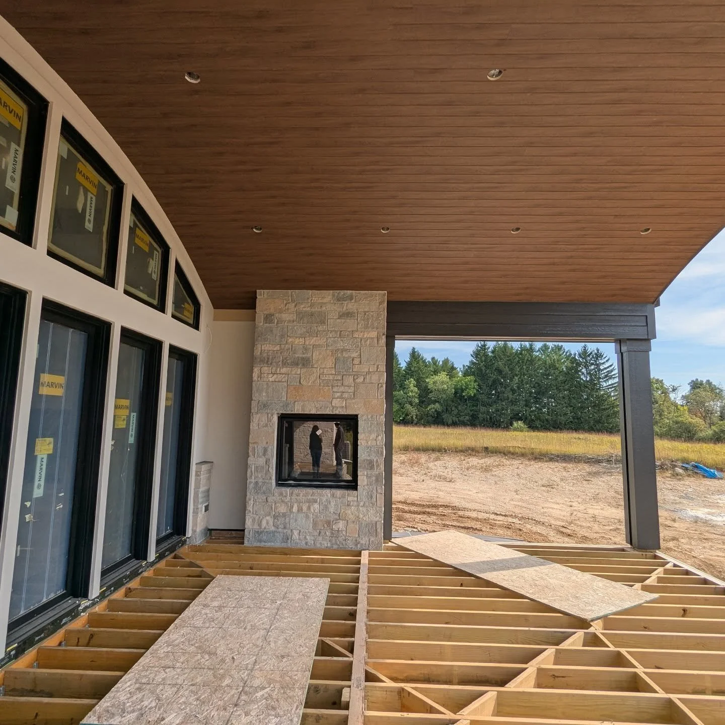 This will be the perfect place to sit on a Sunday morning! Project 161

#deck #deckdesign #outdoorfireplace #outdoor #outdordinning #covereddeck #luxurydesign #luxury #luxuryhomes #highendhomes #newhomes #newhouseconstruction #homesweethome #designde
