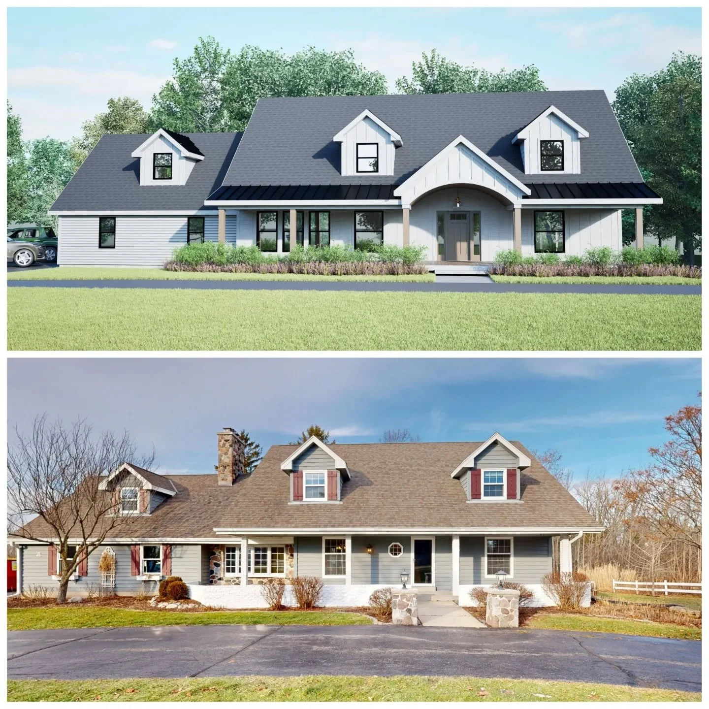 We recently started designing a full interior and exterior remodel to this out dated home.

#interiordesign #exteriordesign #remodel #architecture