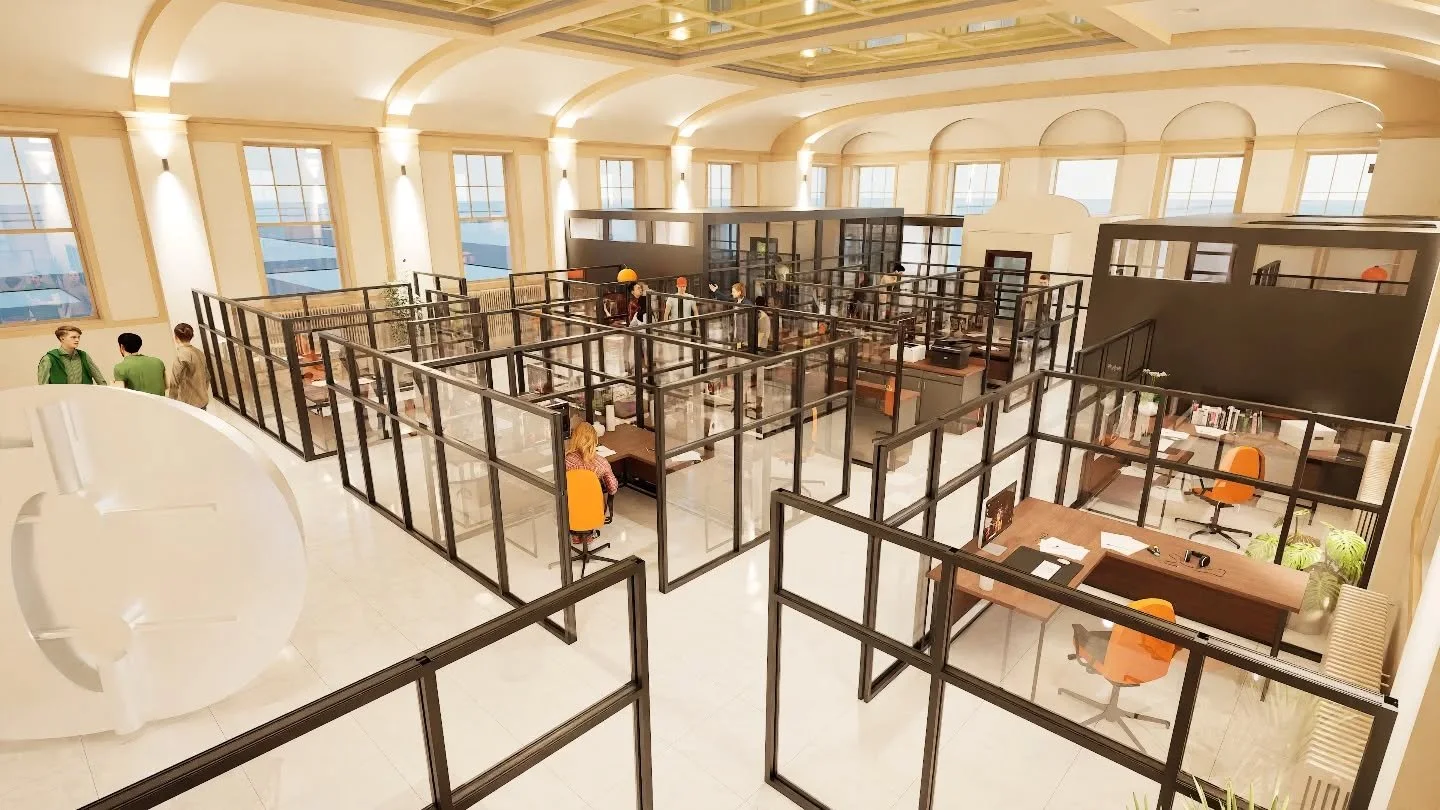 We are honored that Roofed Right America chose to partner with us to design their new headquarters moving into the former M&amp;I bank built in 1906. We are excited to see this project come together and that we were able to preserve a piece of Milwau