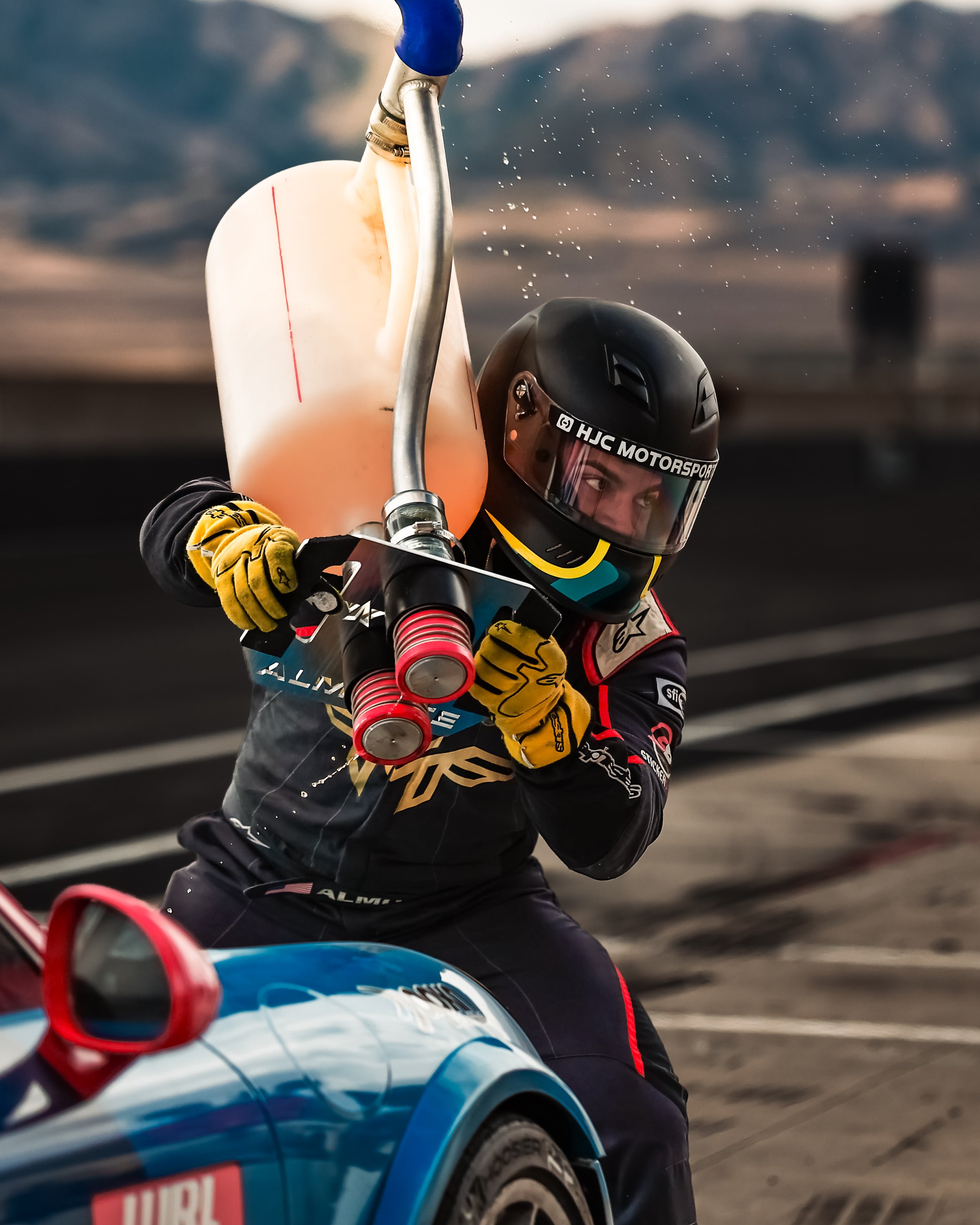 Matt Covelli, the faster fueler in the World Racing League paddock. Porsche Endurance Racing