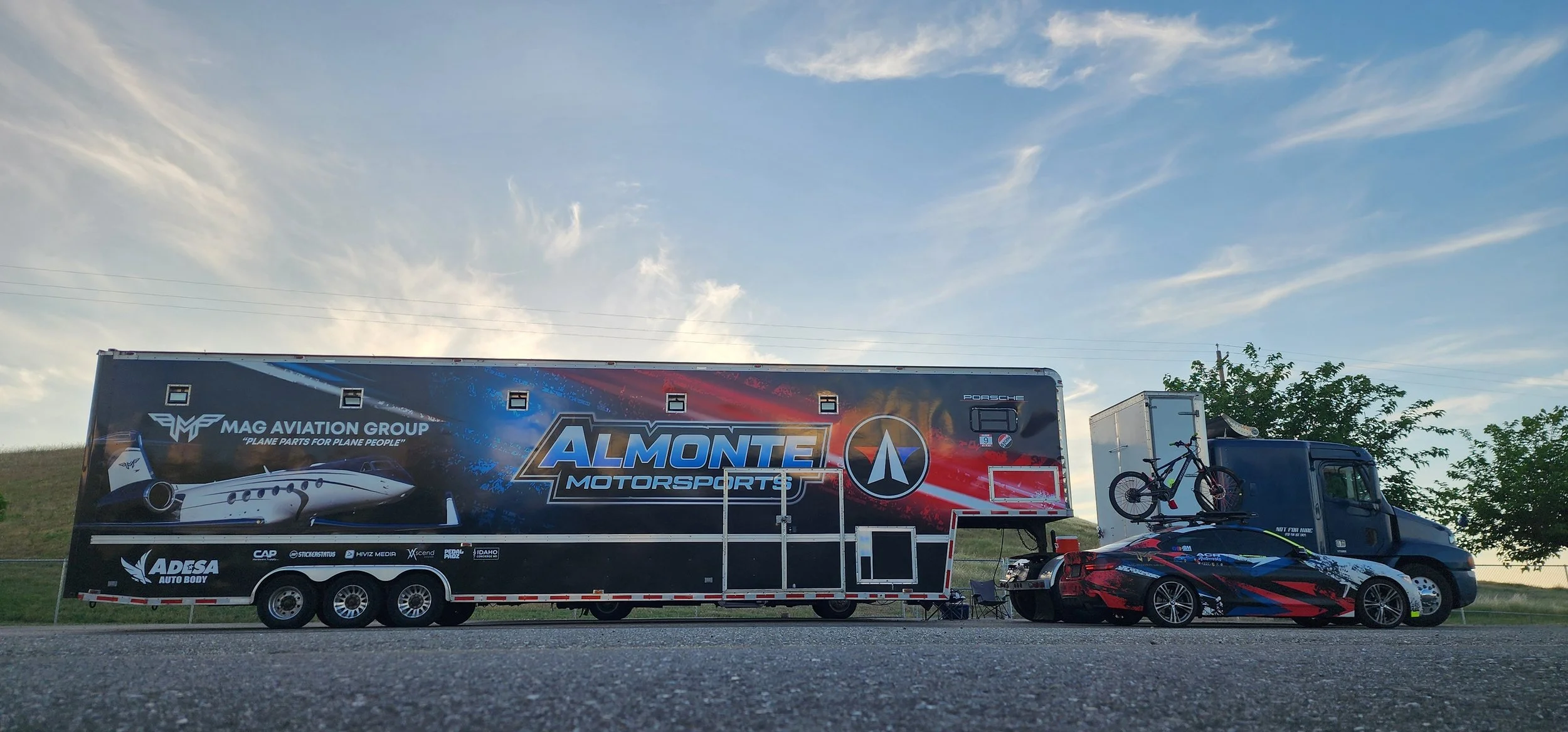 Almonte-motorsports-transporter-freightliner-hauler-racecars-porsche-sponsors