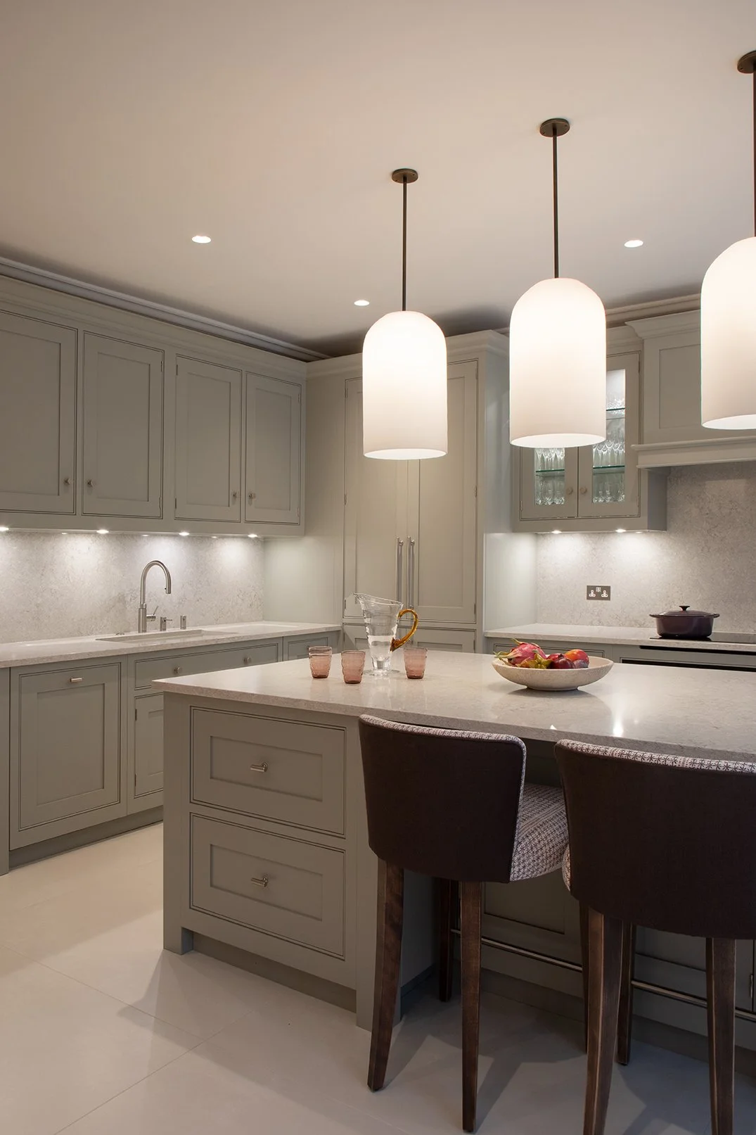 Kitchen remodel light grey kitchen