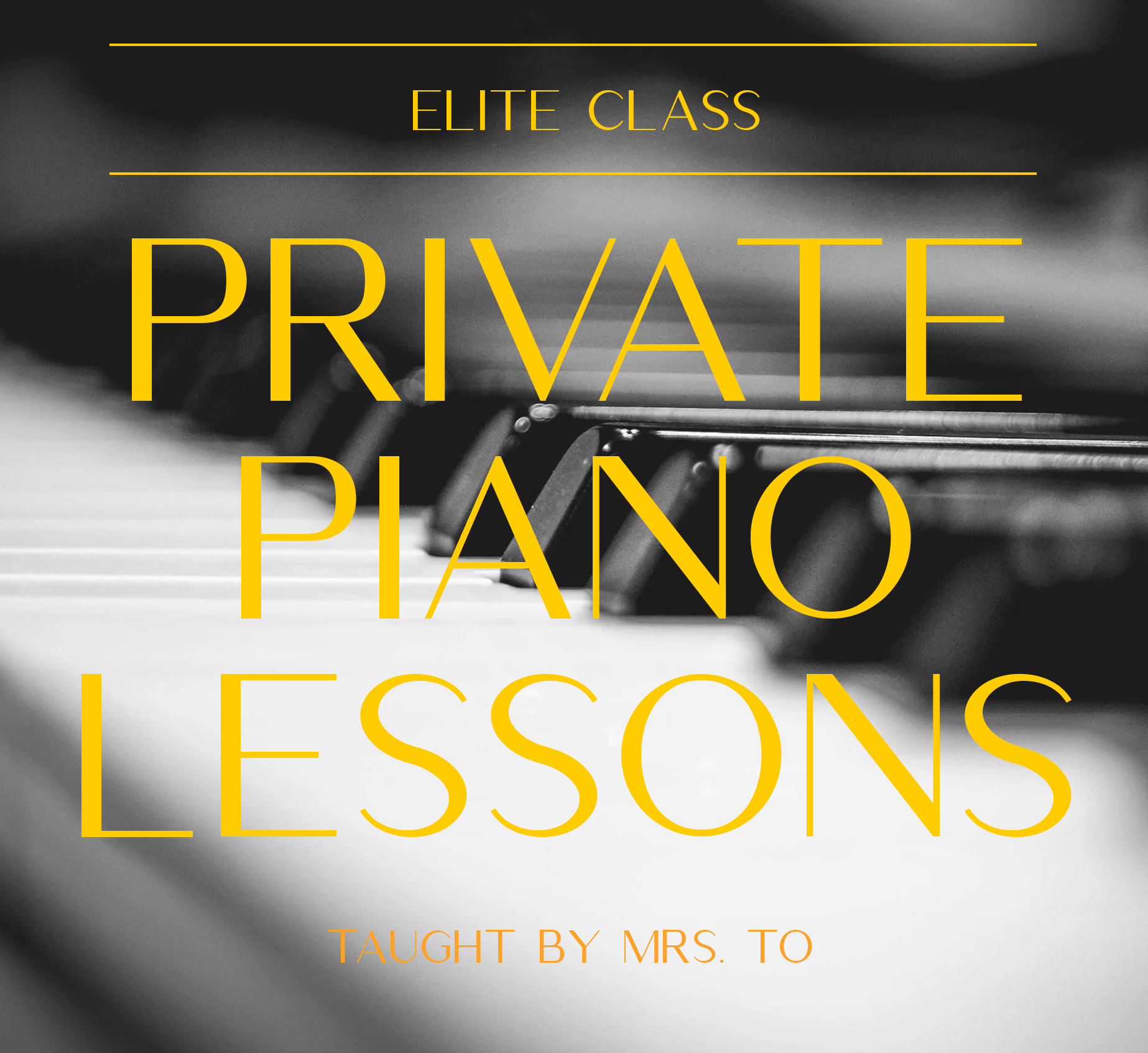 Private Piano with Mrs. To - Elite Class *NEW*