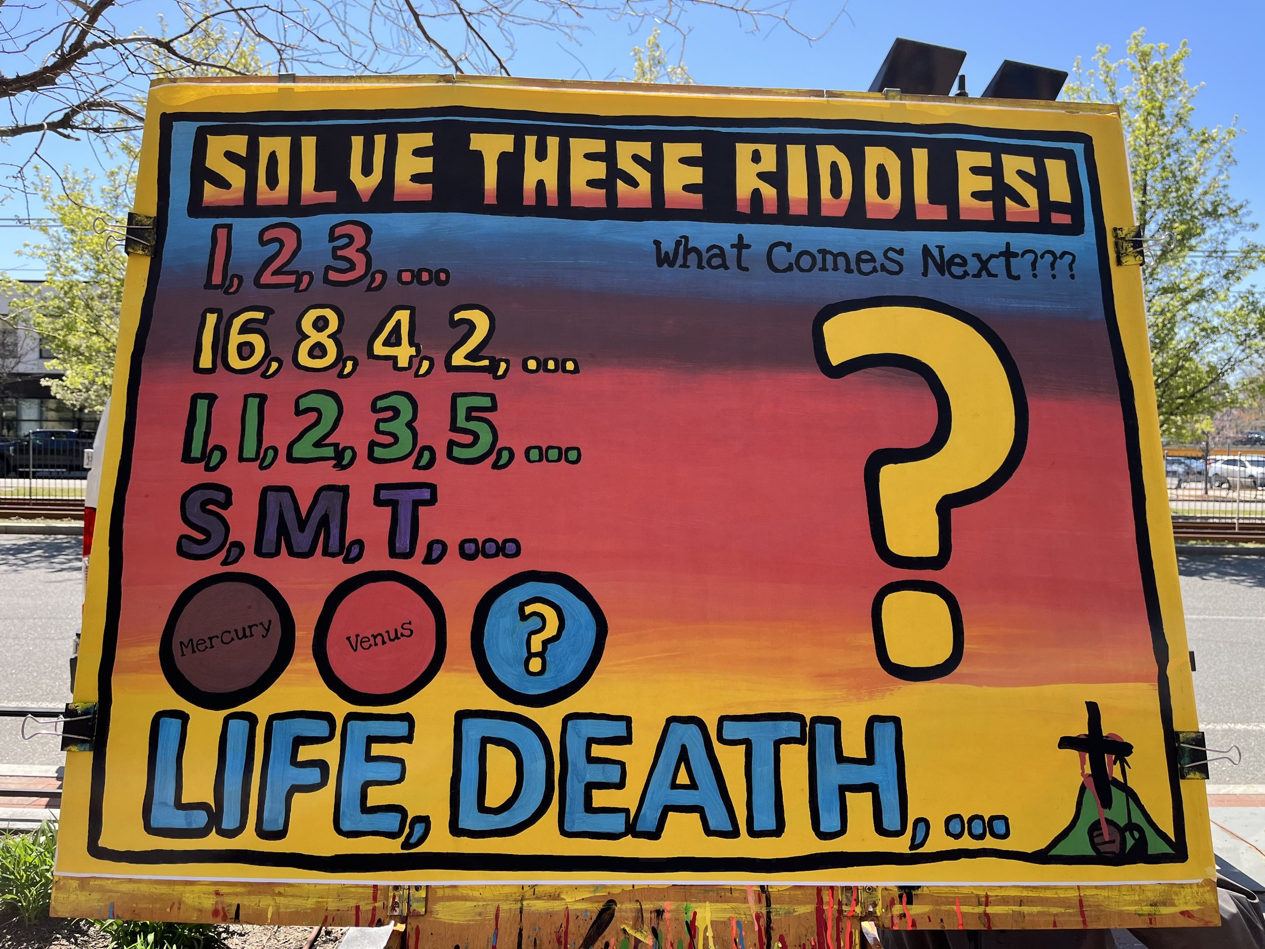 Day 5 - Display board of "Solve These Riddles!" activity with neighbourhood children at Kids Camp