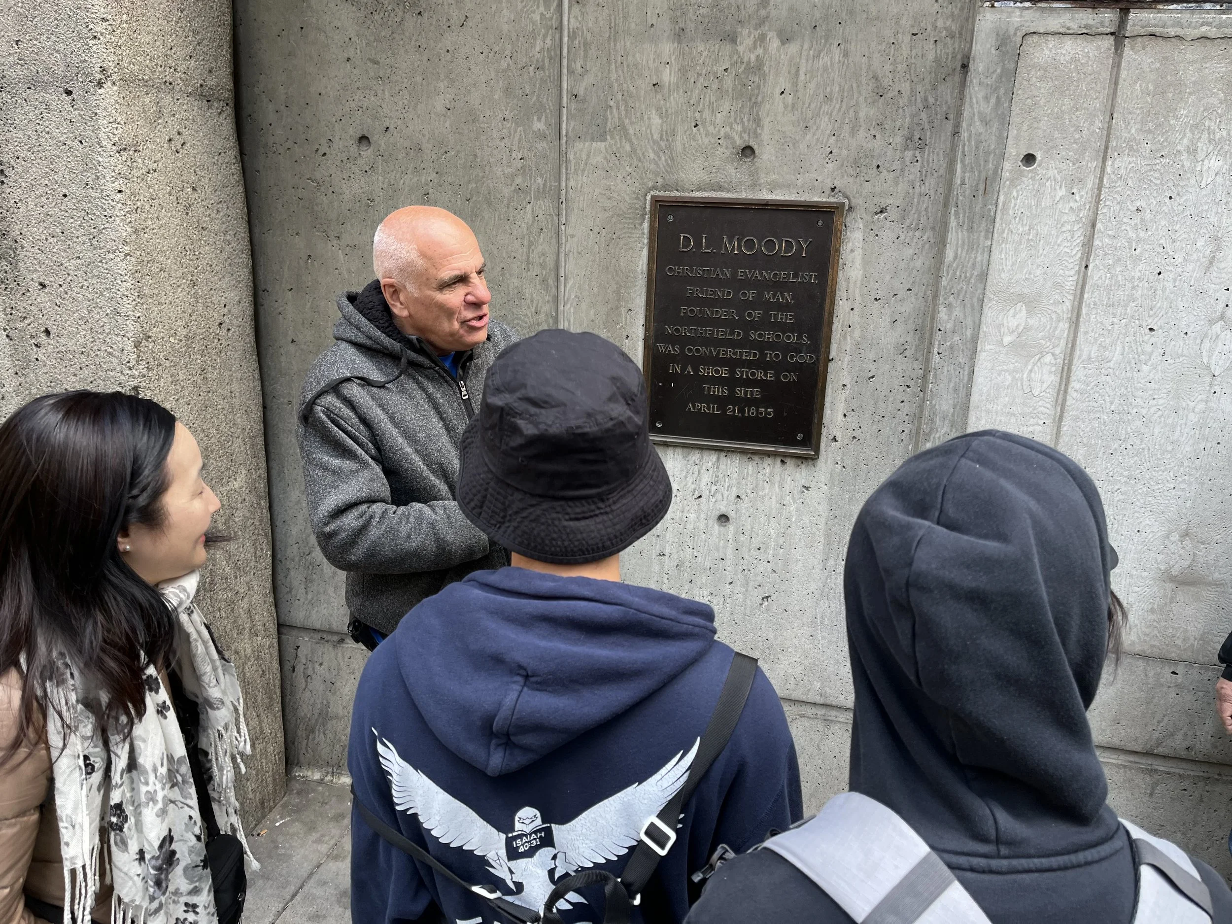 Day 6 - Mission team members visit the memorial of D.L. Moody