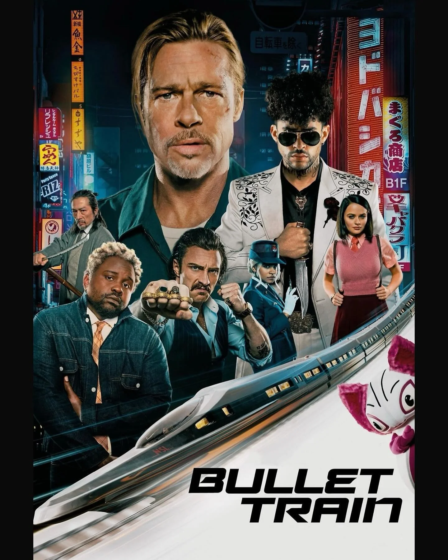 The end of the line is just the beginning. 
Unlucky assassin Ladybug is determined to do his job peacefully after one too many gigs gone off the rails. Fate, however, may have other plans, as Ladybug’s latest mission puts him on a collision co