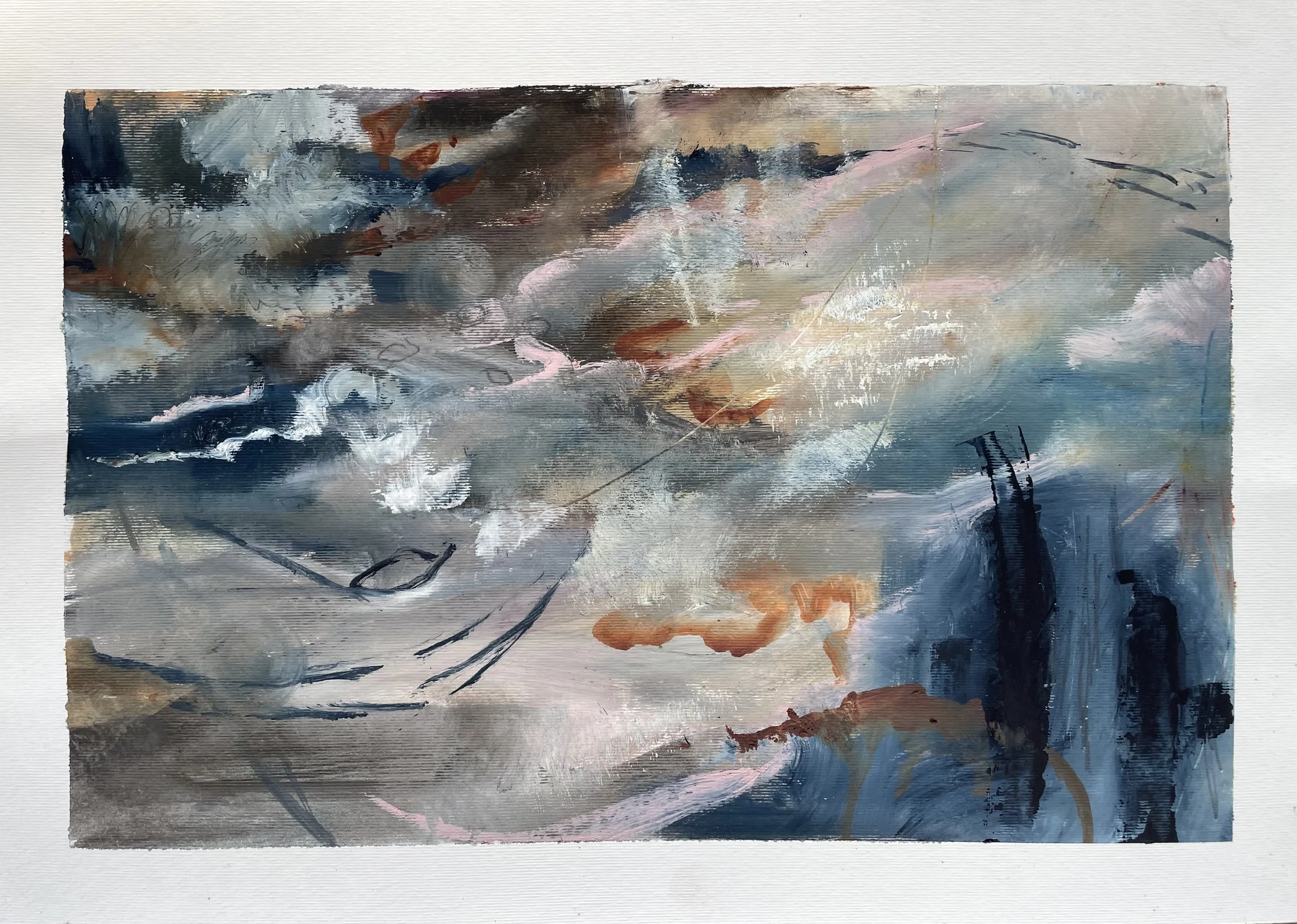 Dart, oil on paper, 30x41cm