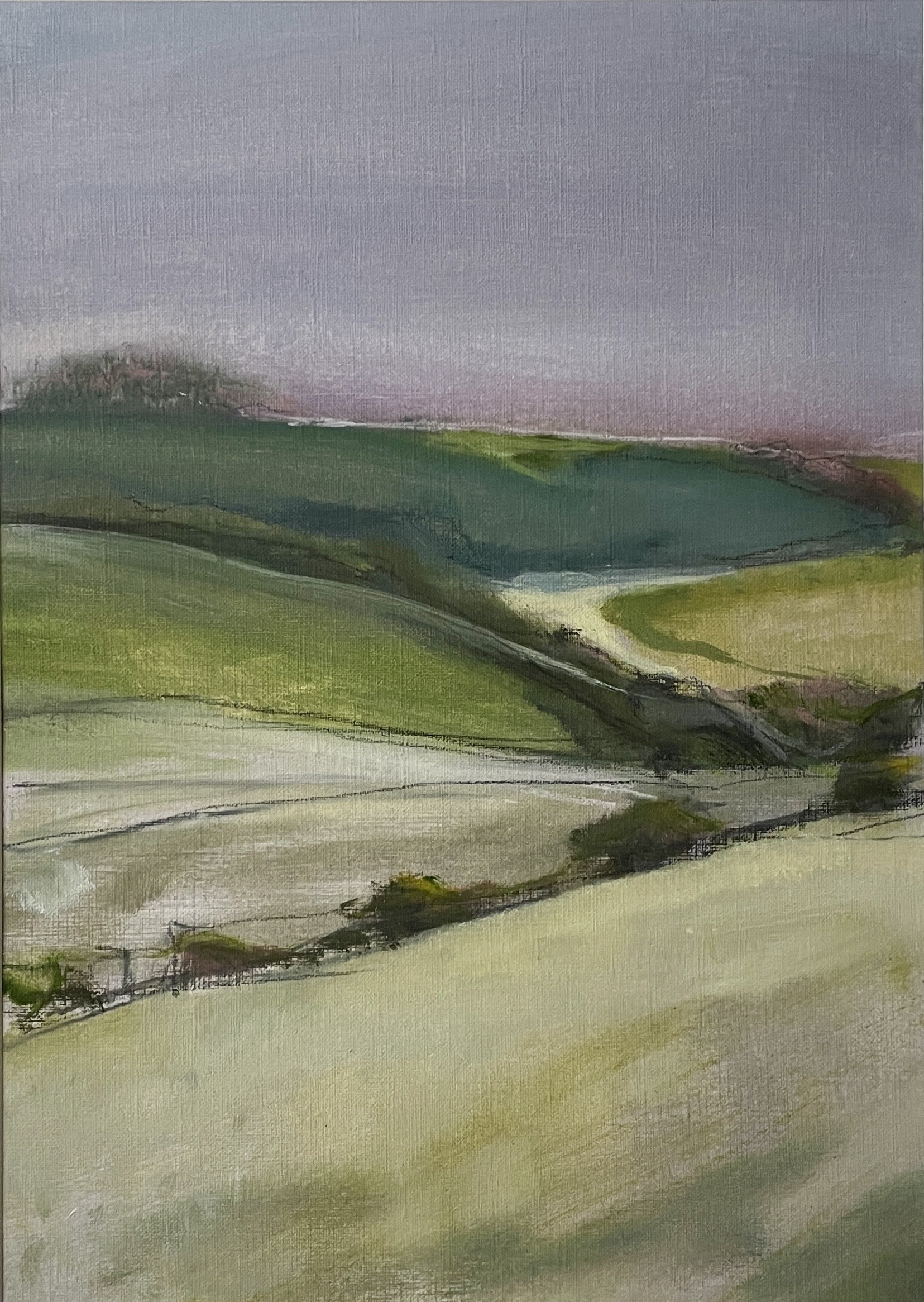 Chattri clumps oil on paper, framed was £250 sale price £120