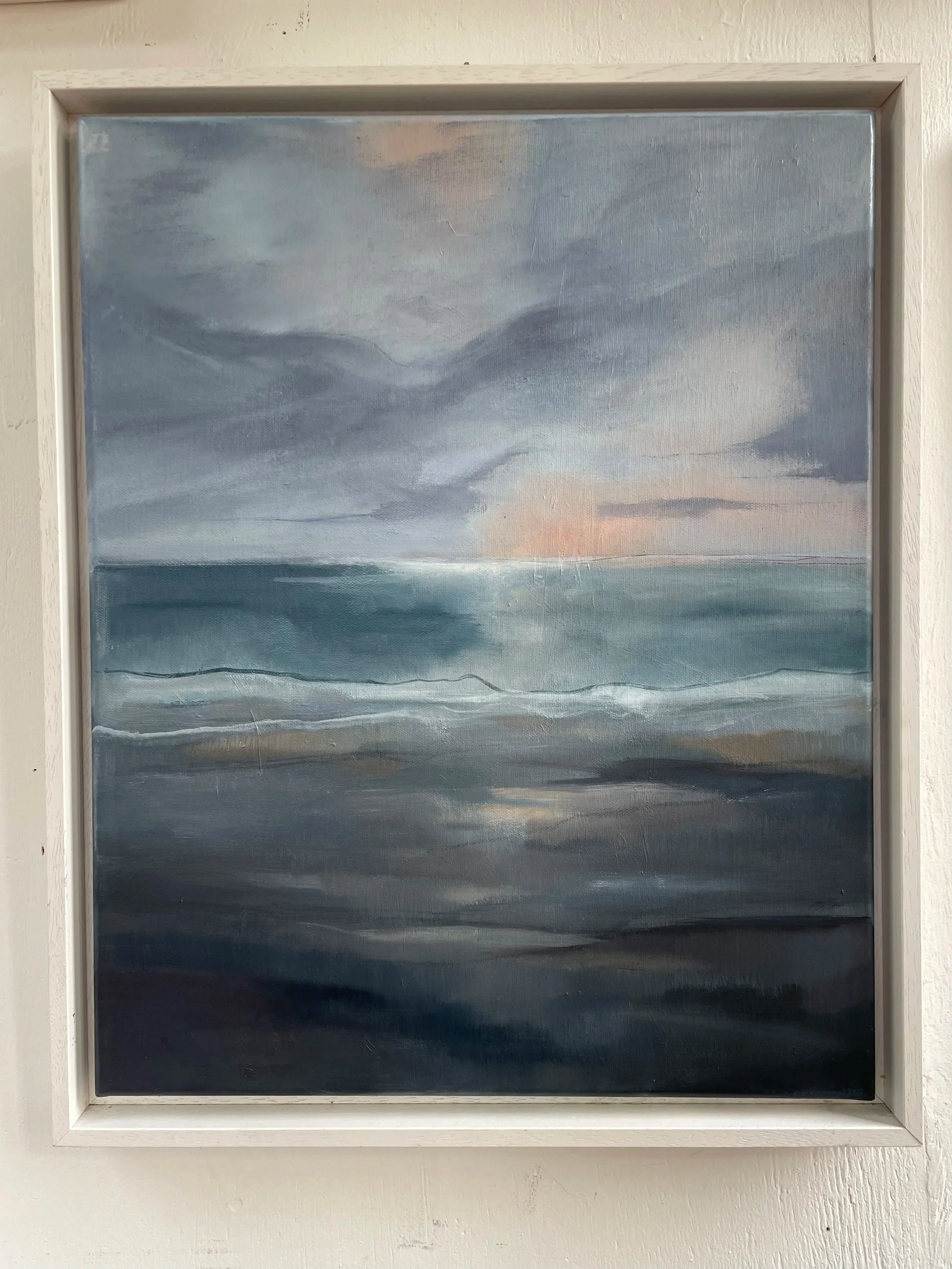 Dark water, oil on canvas 40x50 cm framed (was £380) now £180