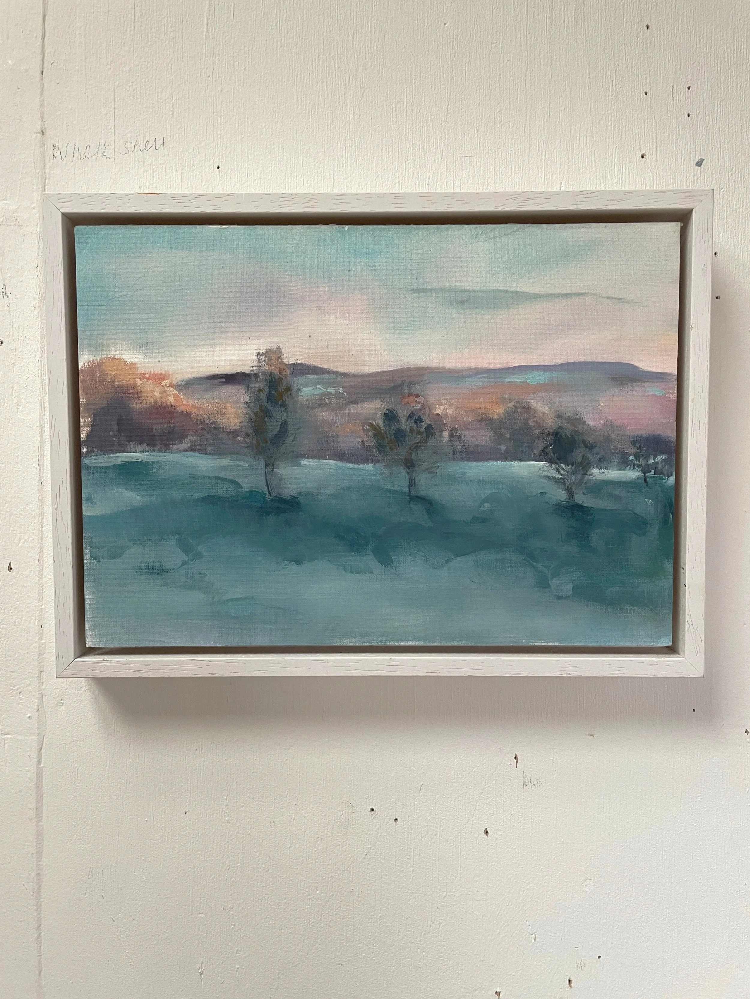 Three trees, oil on card, 29x21cm framed (was £250) now £150