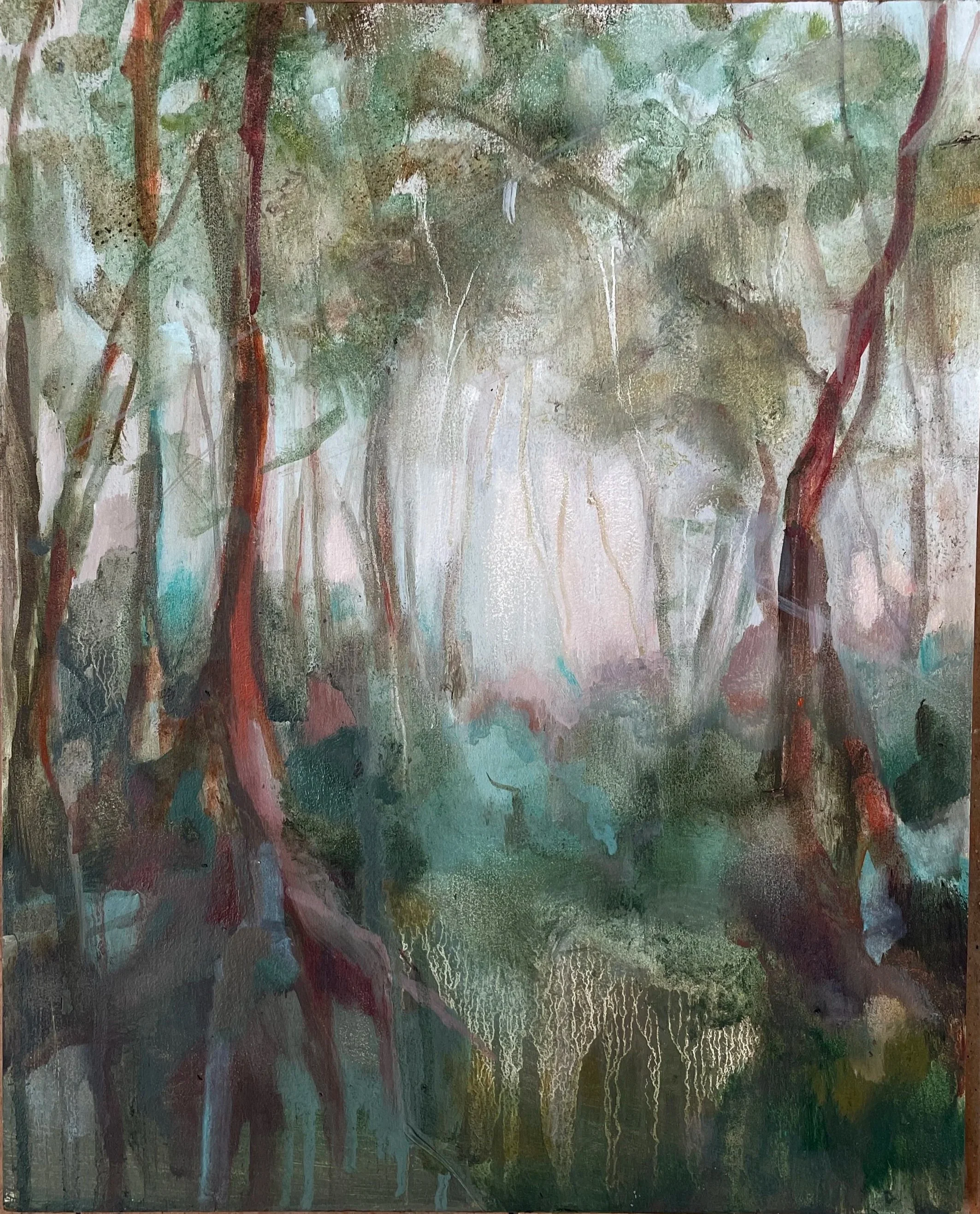 Bullfinch Lane, oil on hardboard, 24 x 30cm