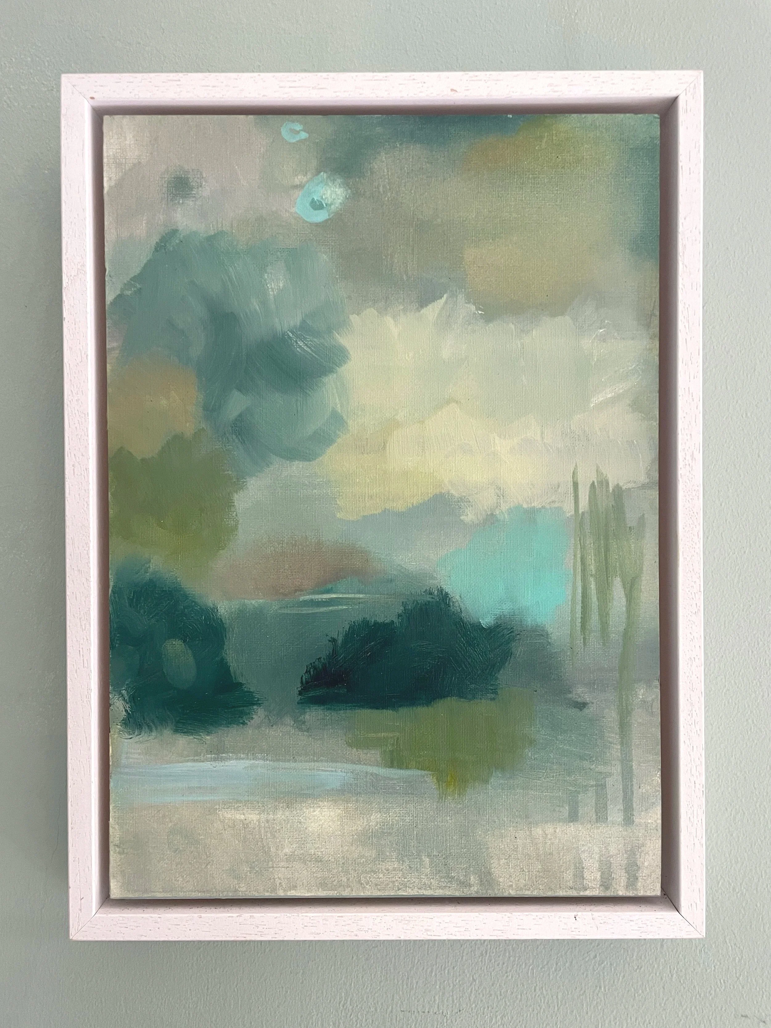 Marsh 1, oil on card framed, 20x30cm