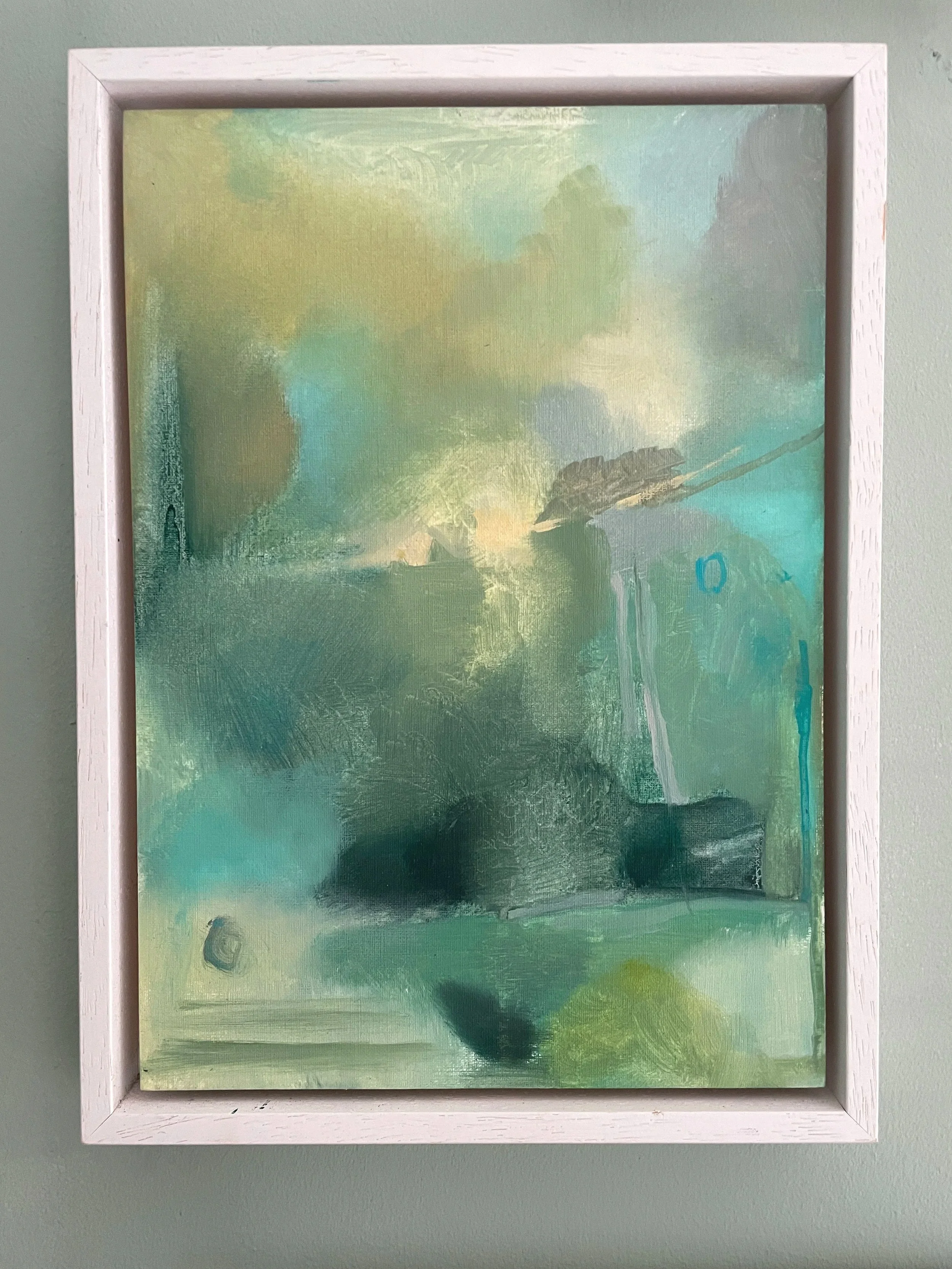 Marsh 2, oil on card framed, 20x30cm