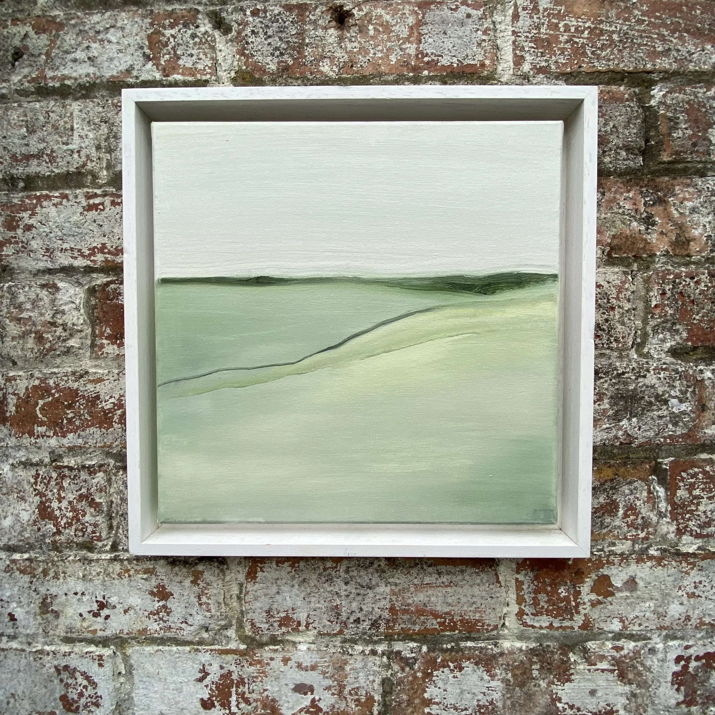 Slope oil on canvas, 30 x 30cm framed (was £250) now £120