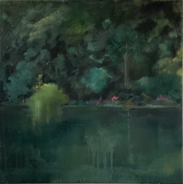 River bank, 40 x 40 cm unframed, was £500 sale price £350