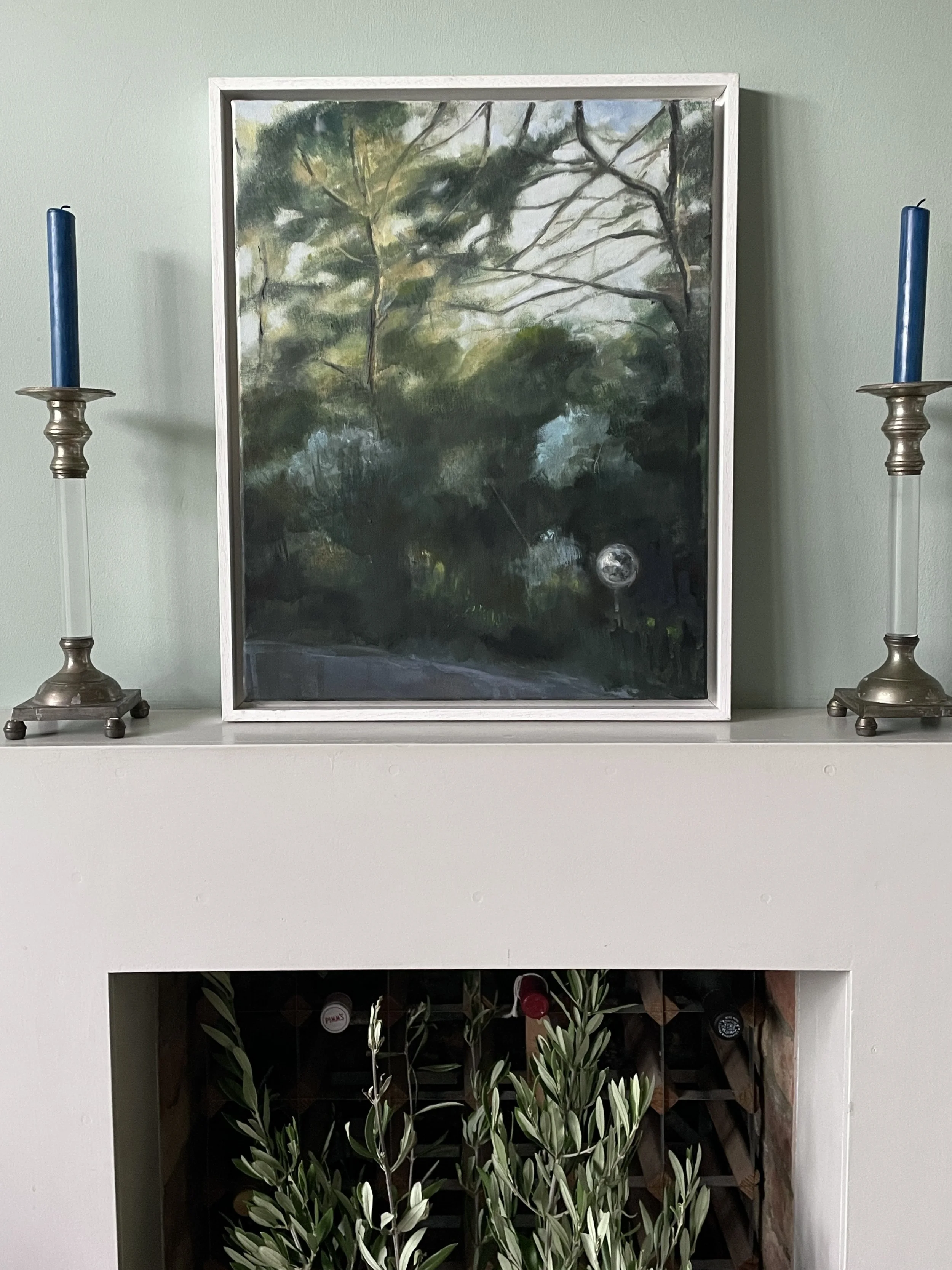 Safely mirror, oil on canvas framed was £600 sale price £300