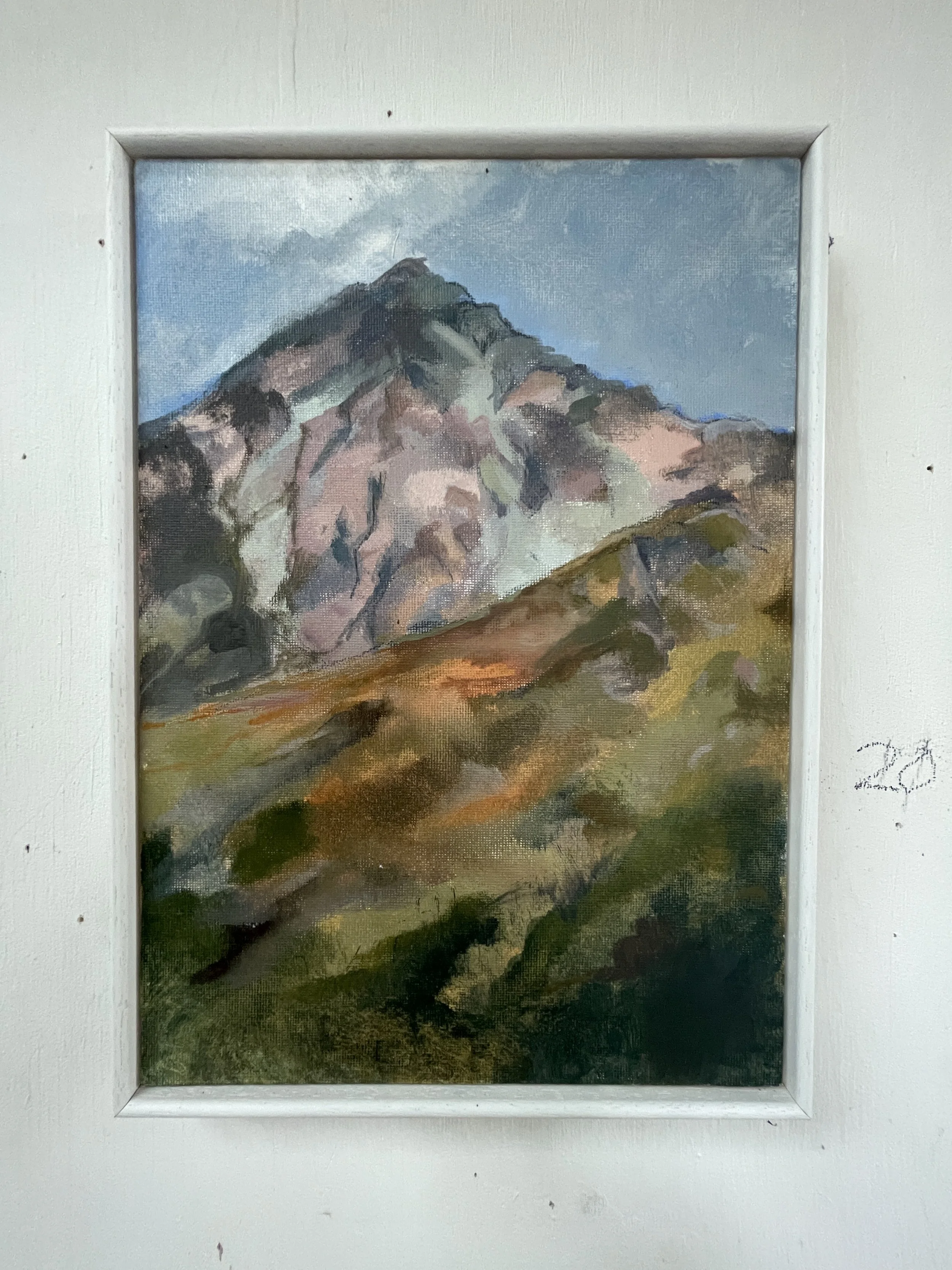 Mont l'Etoile, oil on board, framed was £220 sale price £120