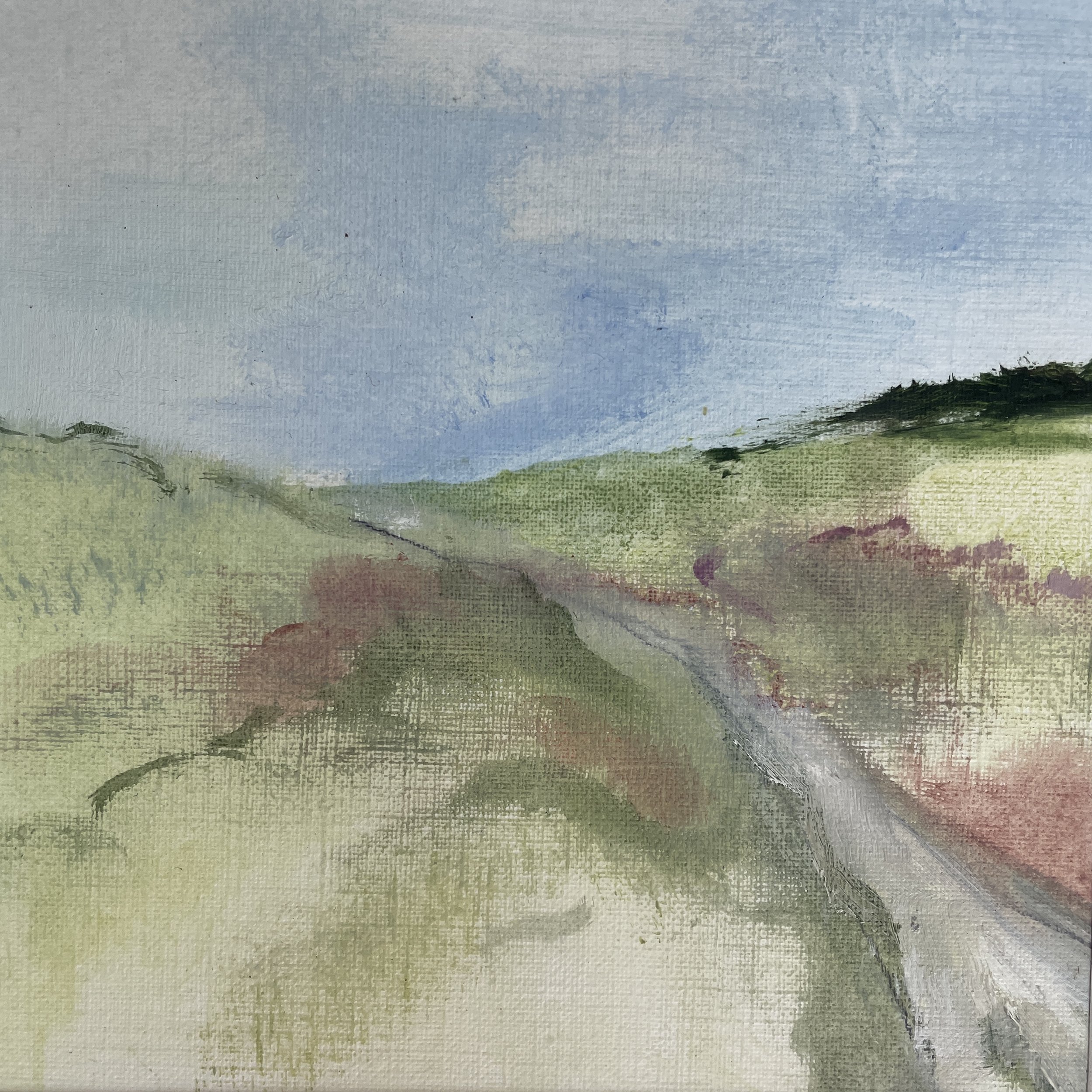 Wildflower meadow 3, oil on paper supplied in 40x40cm mount ready to frame. Was £150 sale price £80