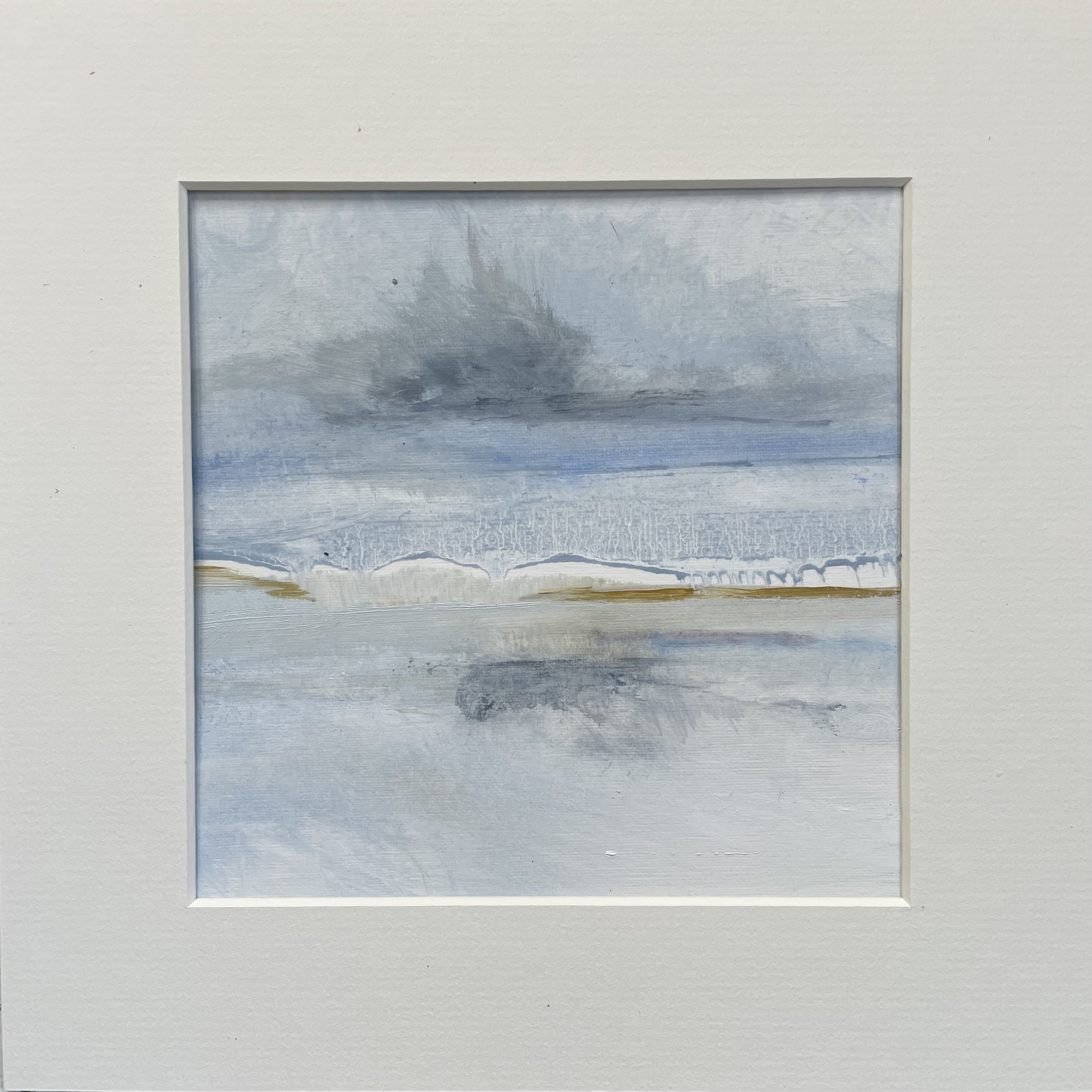 Show me the sea 3, oil on paper framed in pale grey, 20x20cm was £110 sale price £70