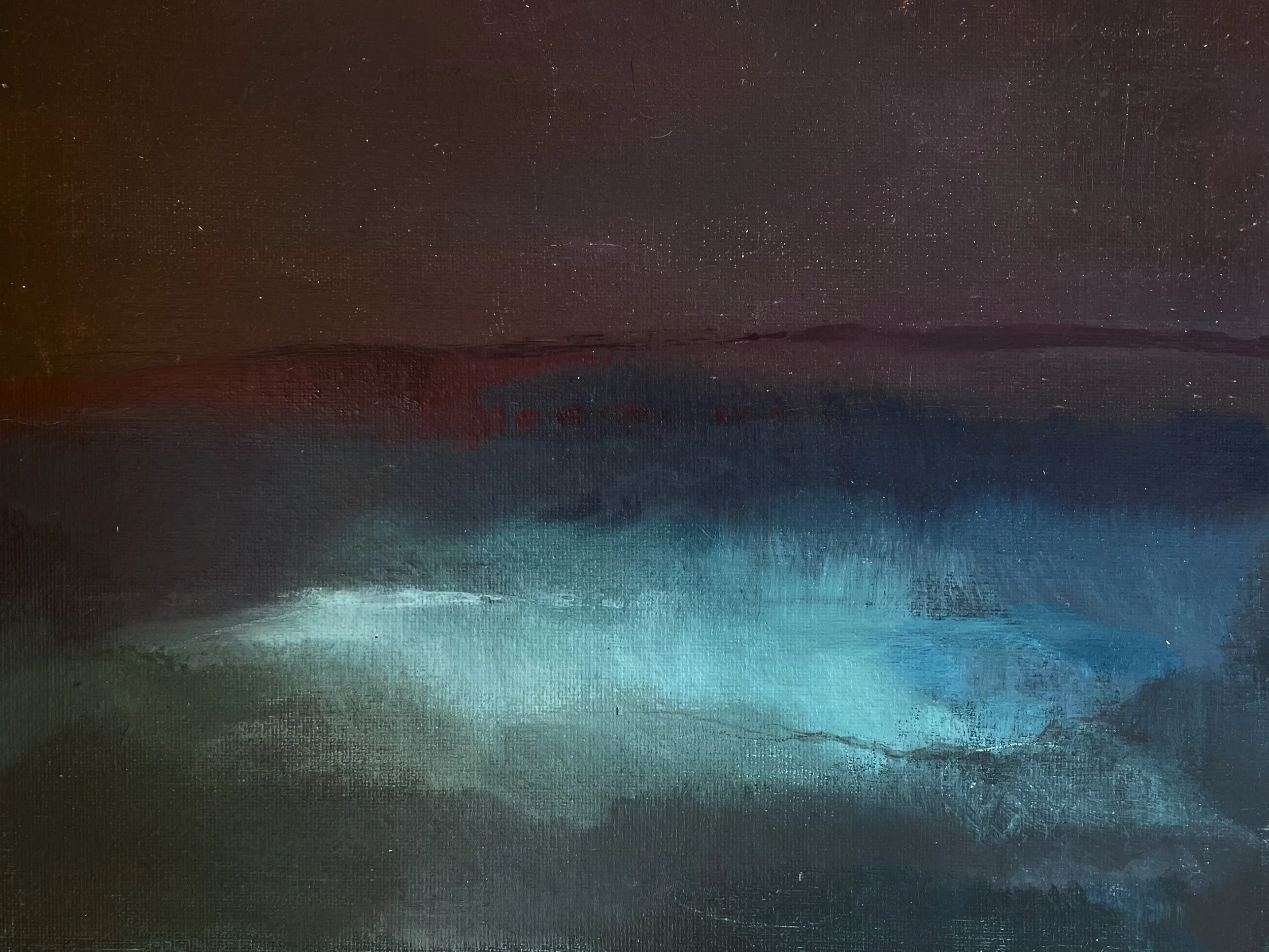 Rockpool 2, oil on board, framed, 30x25cm