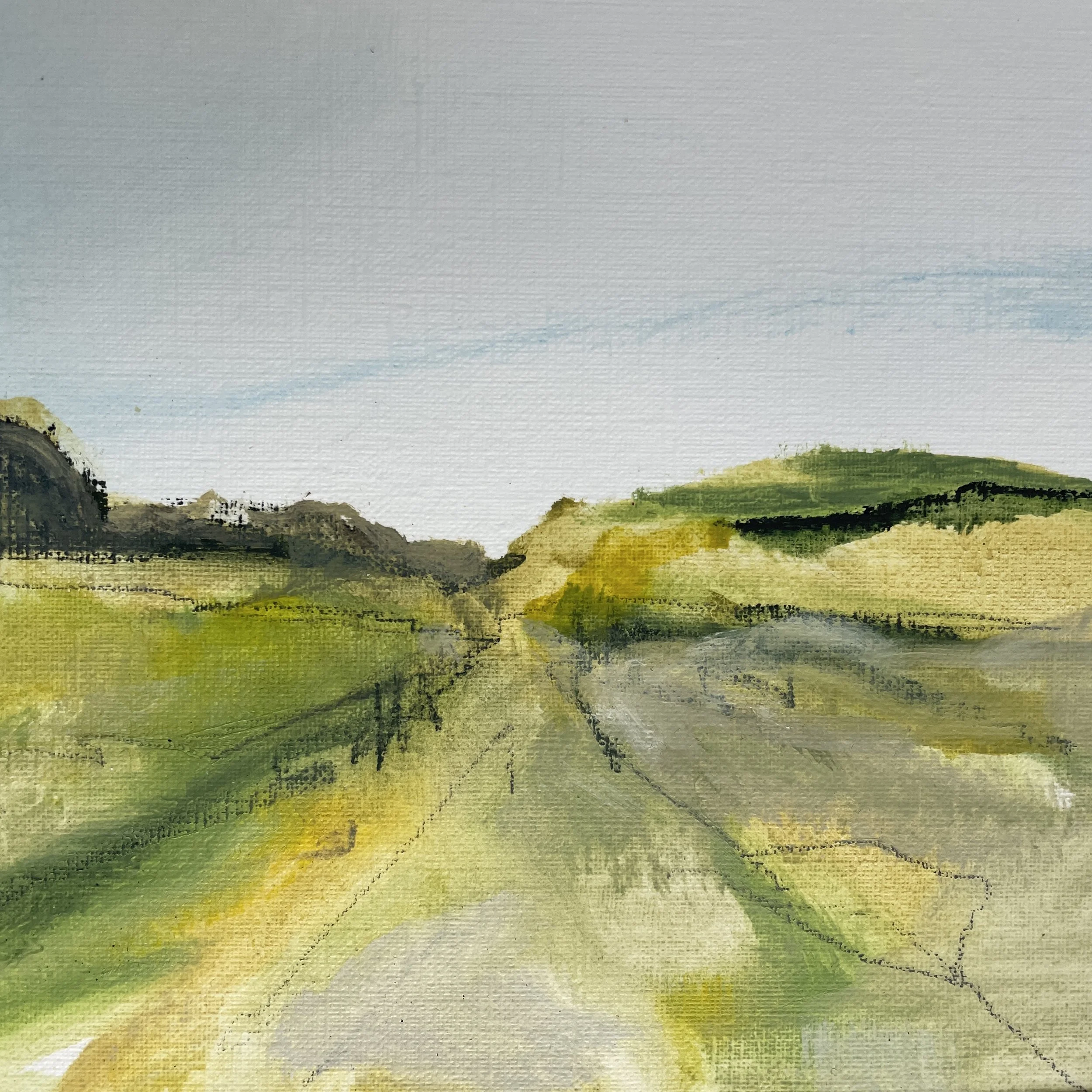 Wildflower meadow 1, oil on paper supplied in 40x40cm mount ready to frame. Was £150 sale price £80