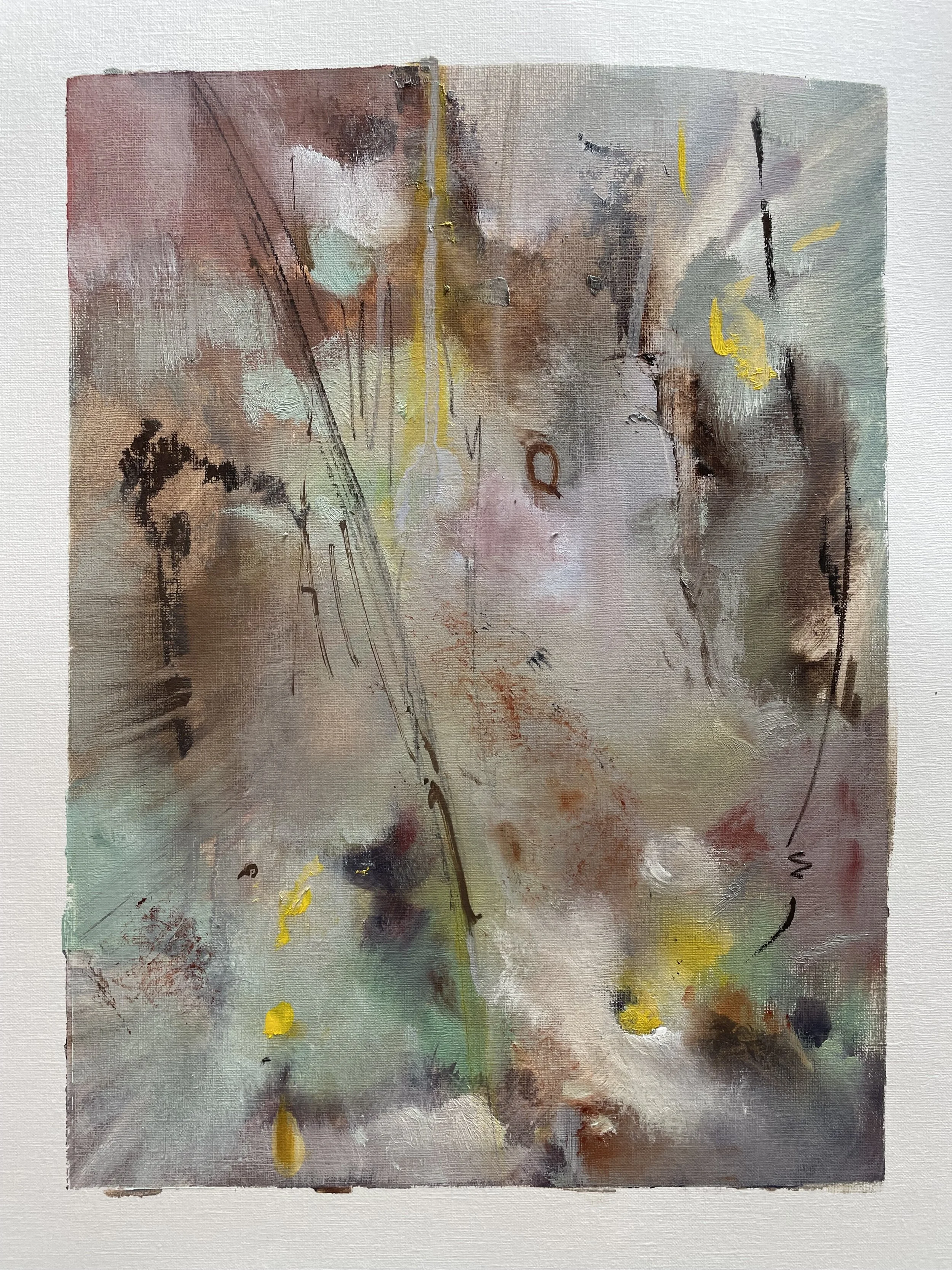 Rush of gold to the head, oil on paper, 40x50cm