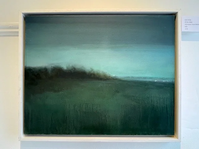Hilltop, twilight, oil on canvas framed 40x50cm was £480 sale price £380
