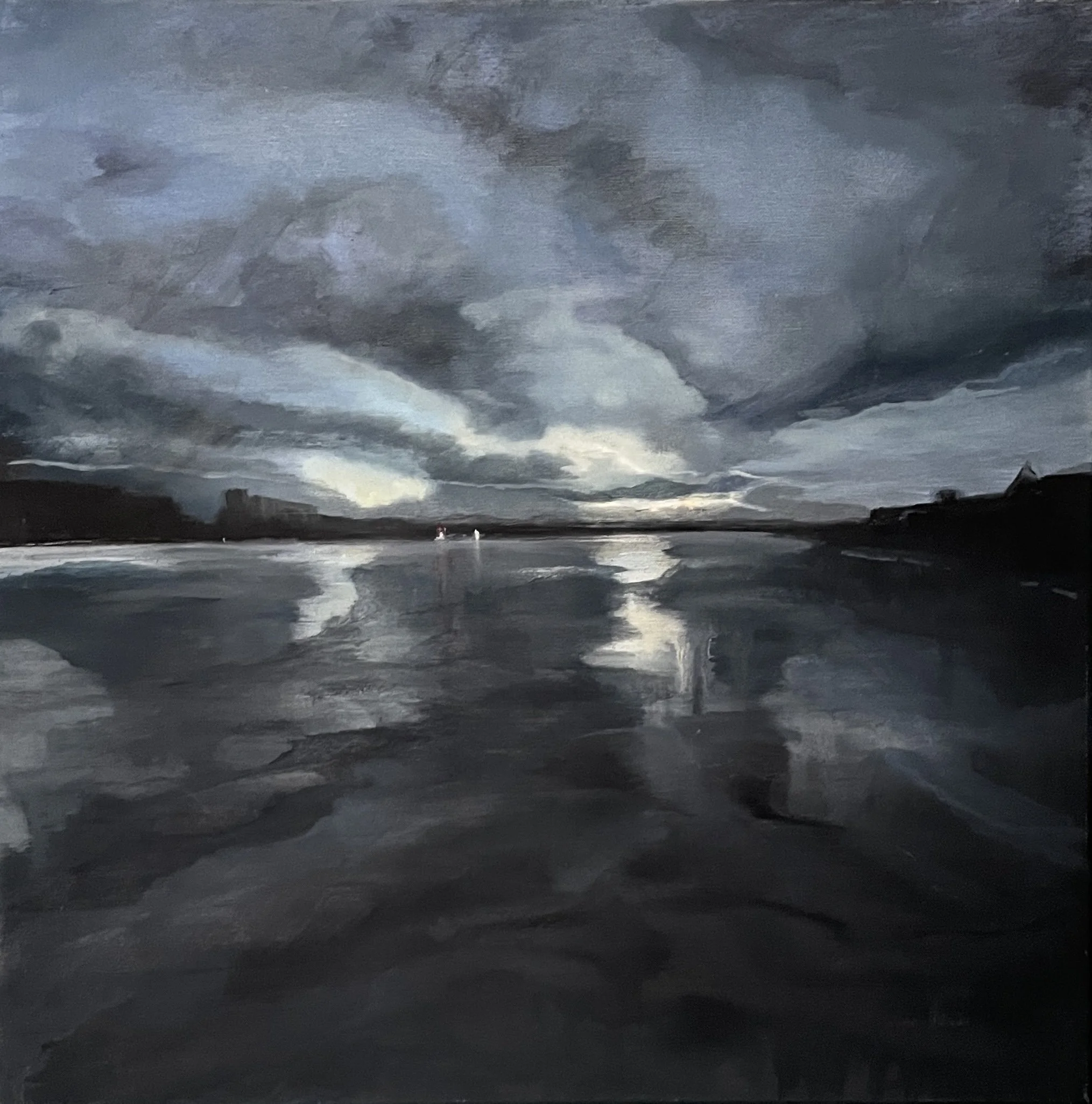 Hunter's Moon, oil on canvas, 60x60. Was £750 now £490