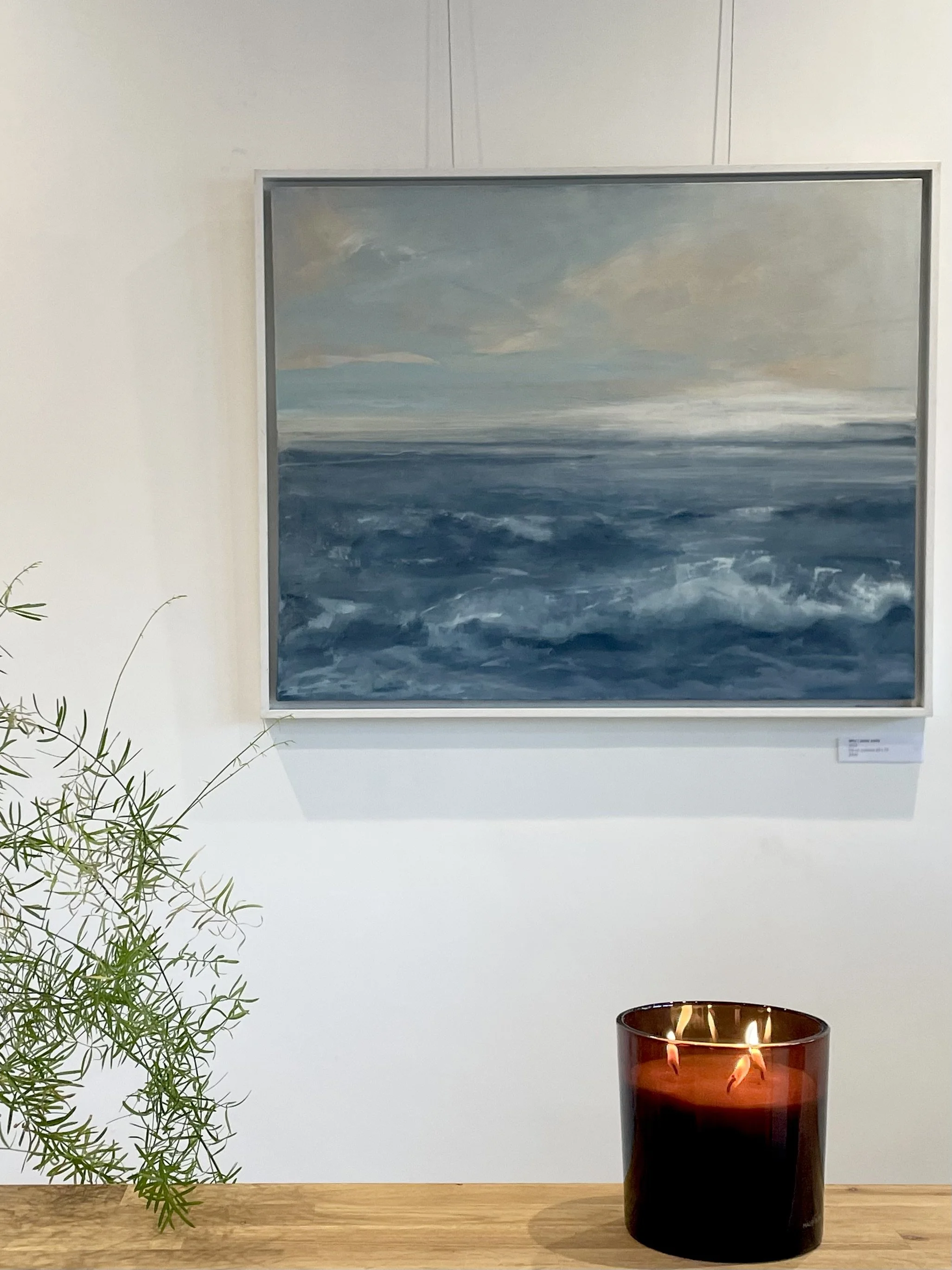 Why I swim early, oil on canvas framed 60x75cm (was £800) now £400