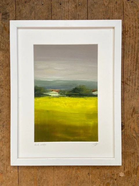 Red roofs, oil on paper, 30x40cm framed (was £220) now £95