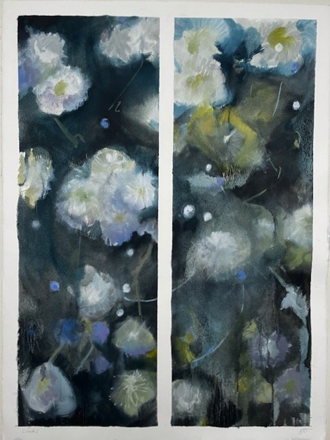 Clocks, oil on paper, 75x57cm