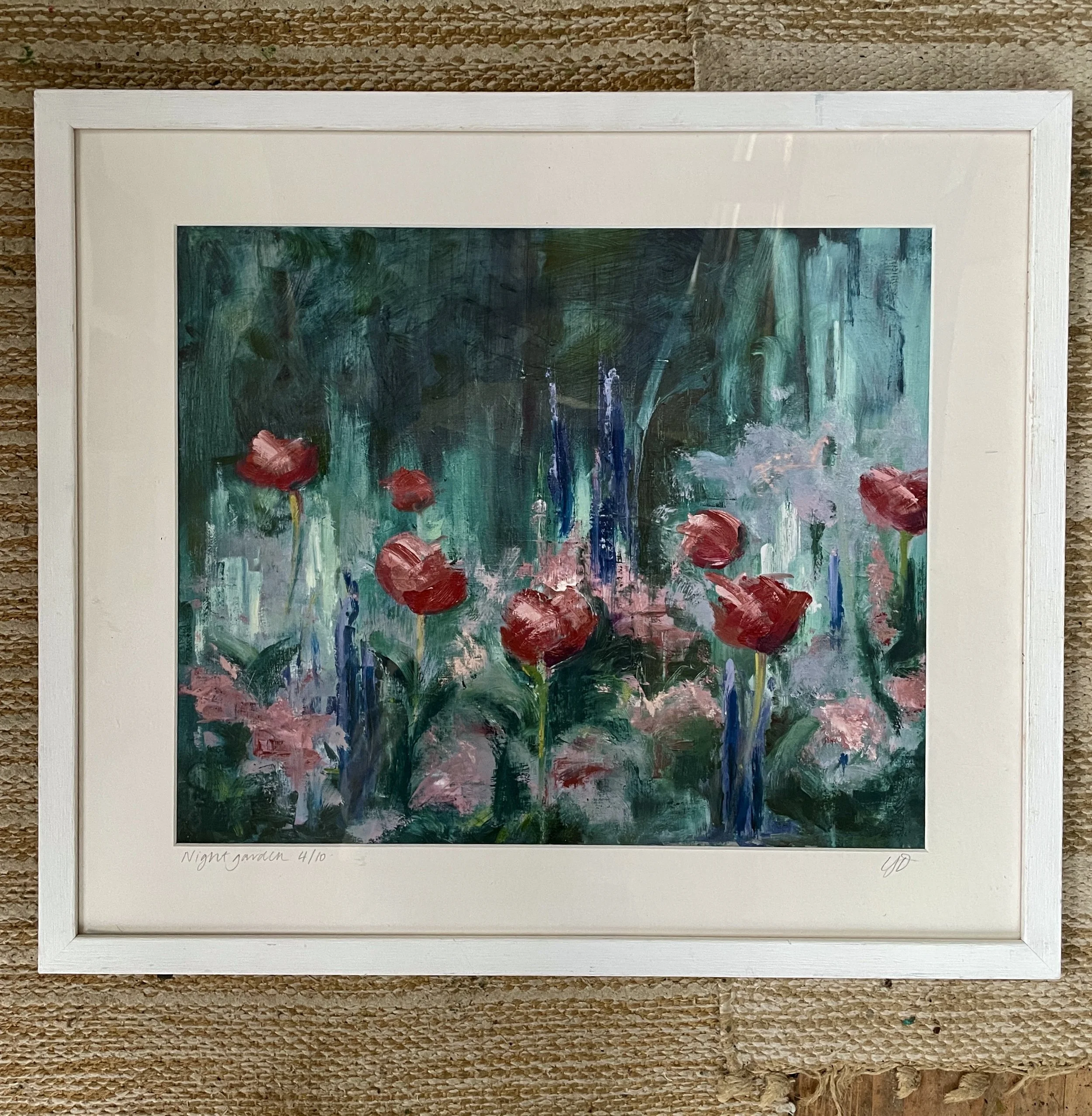 Night garden limited edition giclee print  50x43cm (was £100) now £50. (One is available framed for £70)