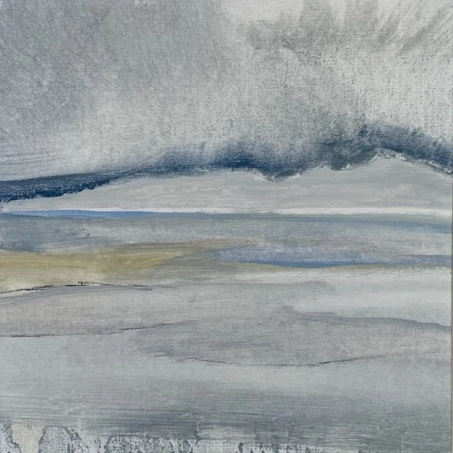 Show me the sea 4, oil on paper framed 20x20cm was £110 sale price £70
