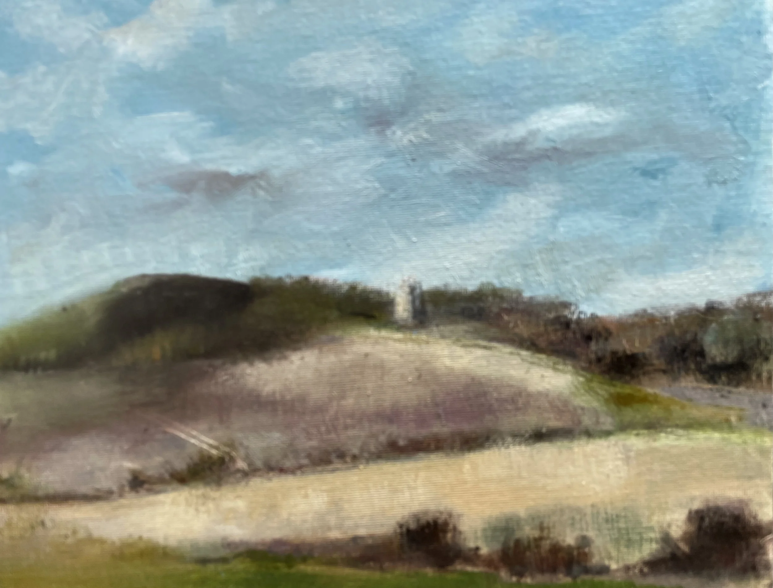 Gamekeepers Tower oil on board framed 20x25cm (was £200) now £120