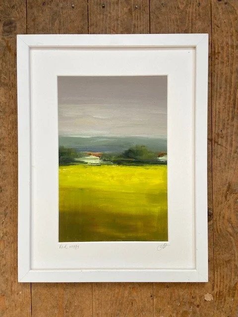 Bright field oil on paper framed, was £250 sale price £120
